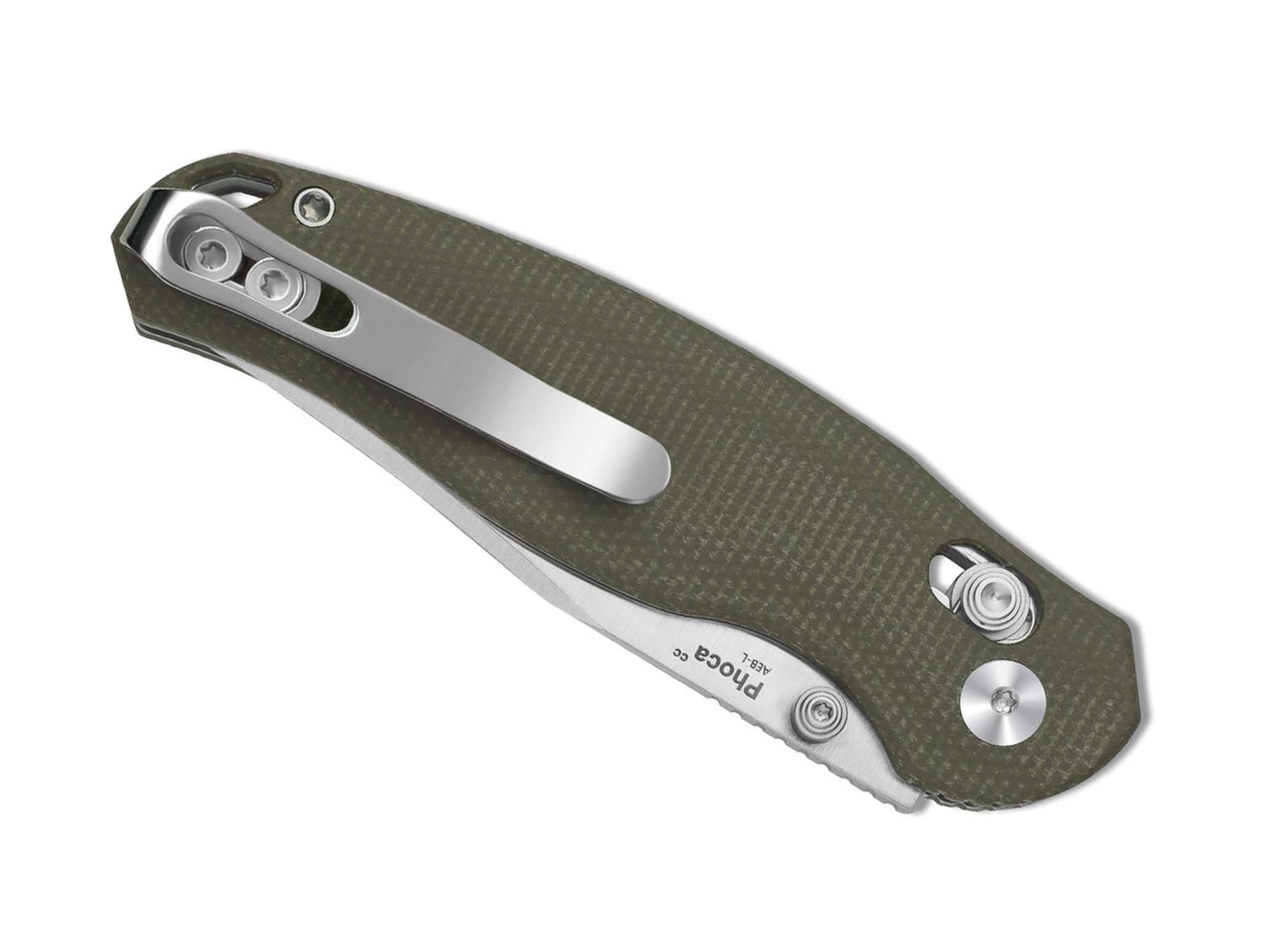 Kizer Taschenmesser Kizer Phoca CC AEB-L Green Micarta