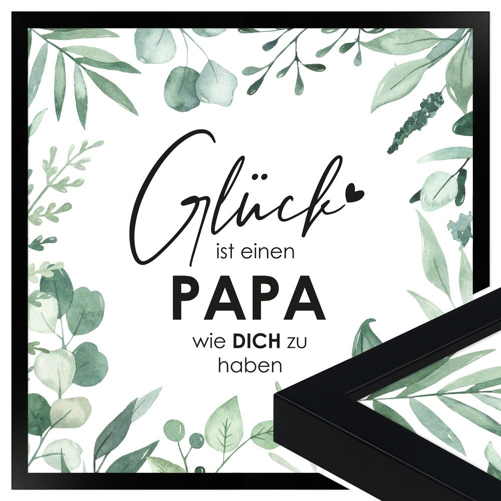 WANDStyle Bild mit Rahmen Glück ist einen Papa wie dich zu haben