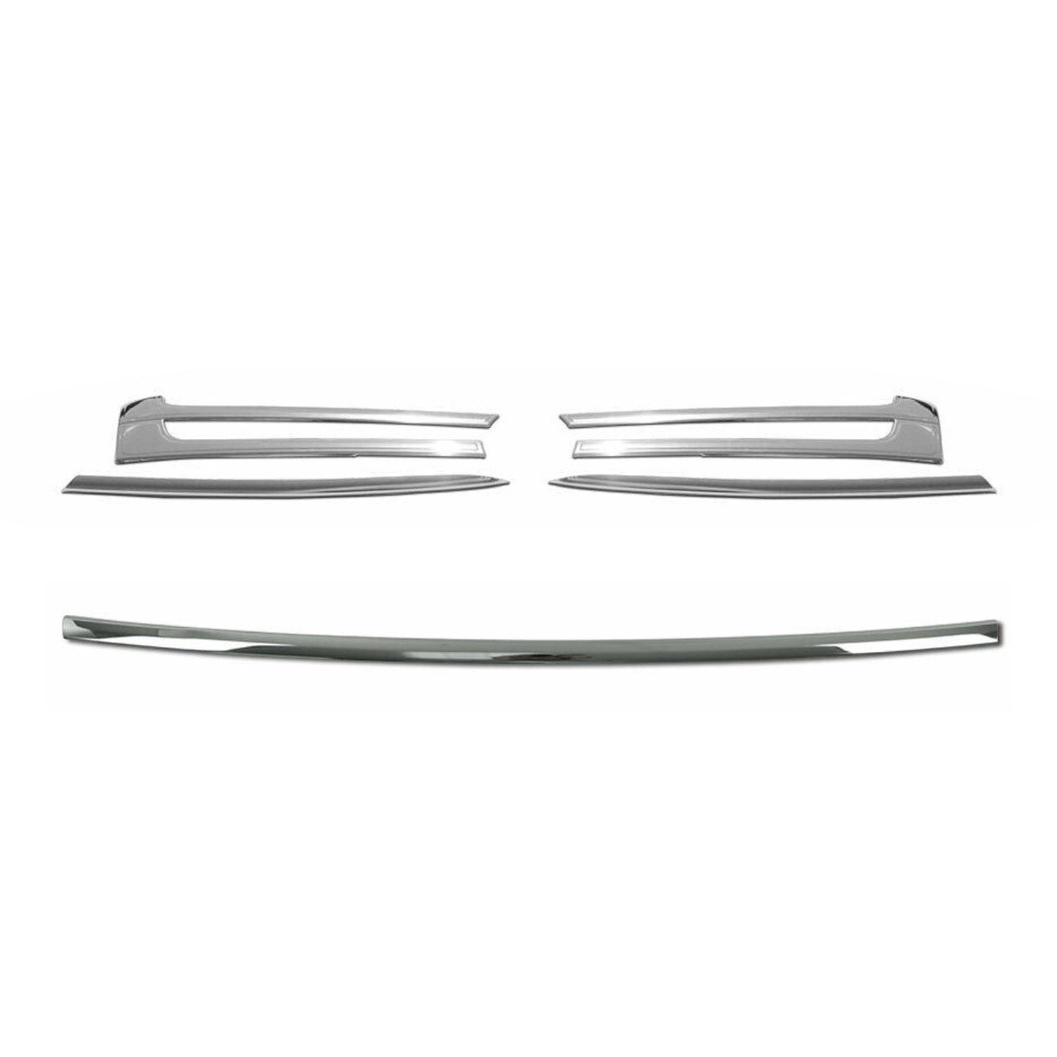 OMAC Zierleisten-Aufkleber Kühlergrill Grillleisten für VW Multivan T5 2009-2015 Edelstahl Satz, (4tlg)