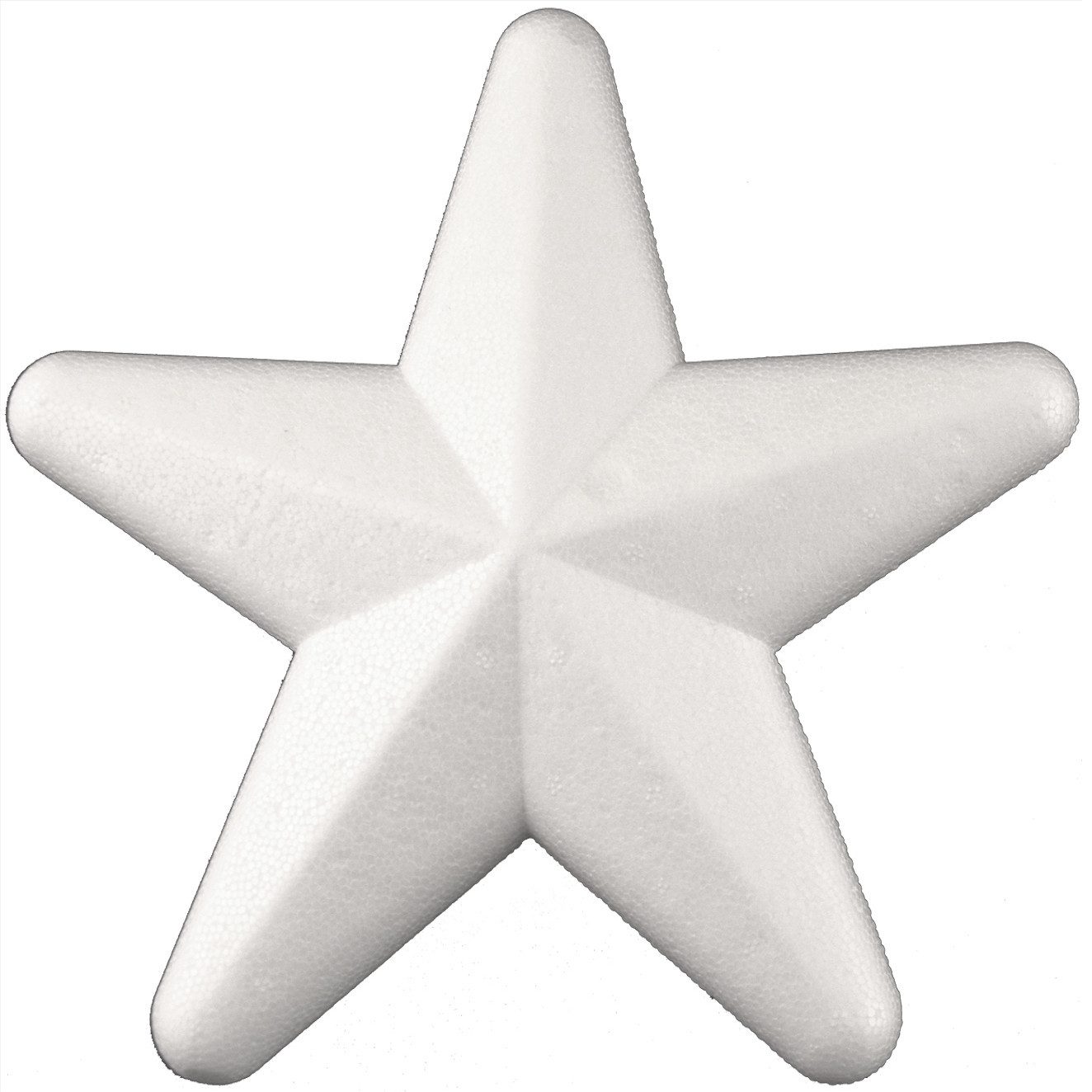 naninoa GmbH Styropor-Teil STYROPOR-STERNE, Stern Spitzen gerundet 10cm (5 Stück)