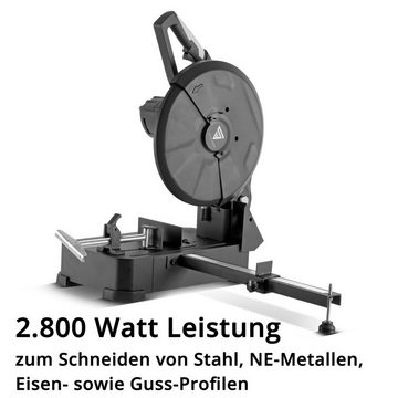 STAHLWERK Kapp- und Gehrungssäge Metall-Trennsäge MT-3000 ST Kappsäge, Gehrungssäge, 3-St., Metallsäge mit 2.800 Watt und maximaler Drehzahl von 3.600 U/min