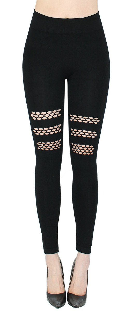 dy_mode Highwaist Leggings Damen Leggings Schwarz günstig online kaufen
