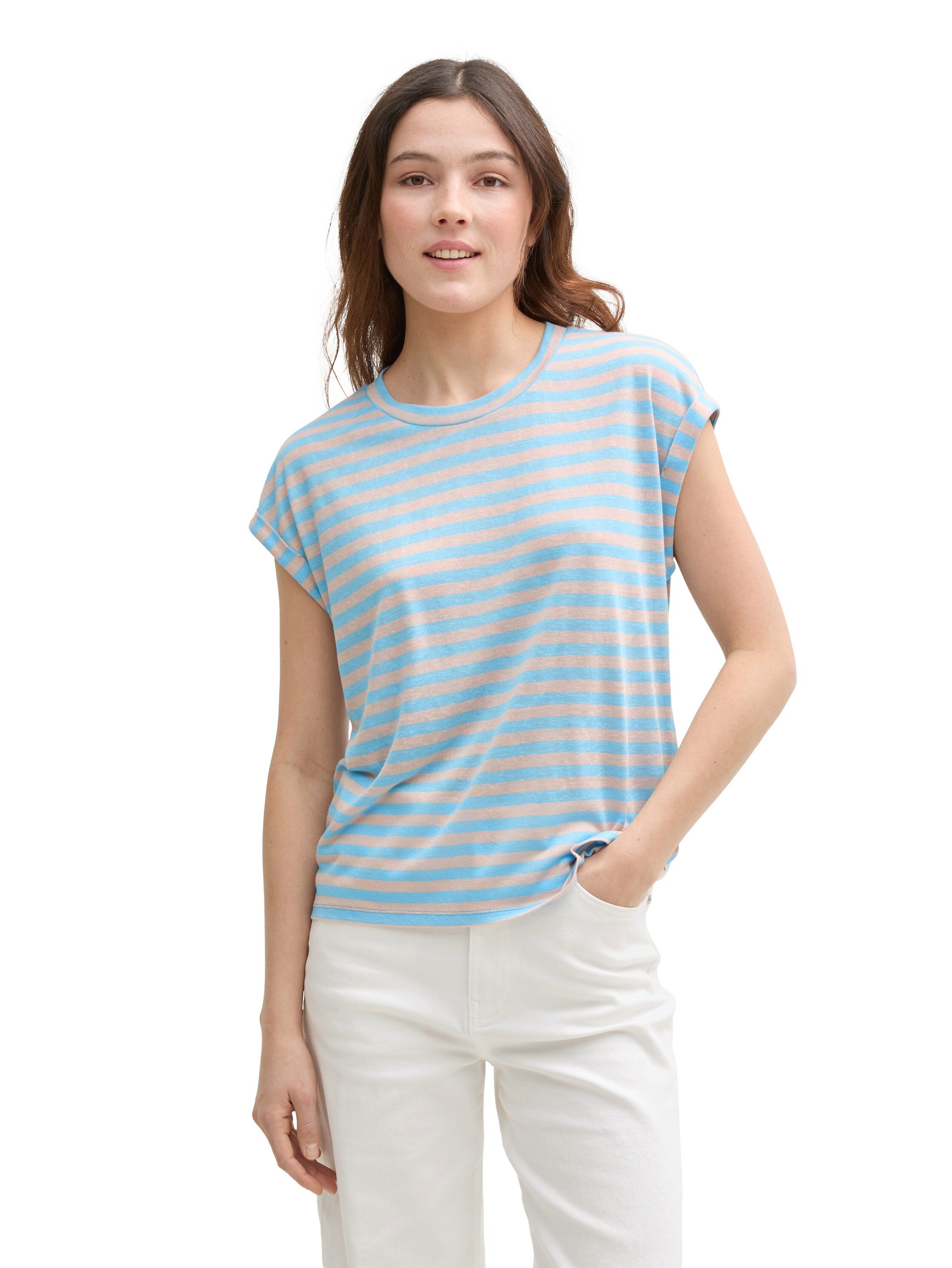 TOM TAILOR Denim T-Shirt mit Streifen günstig online kaufen