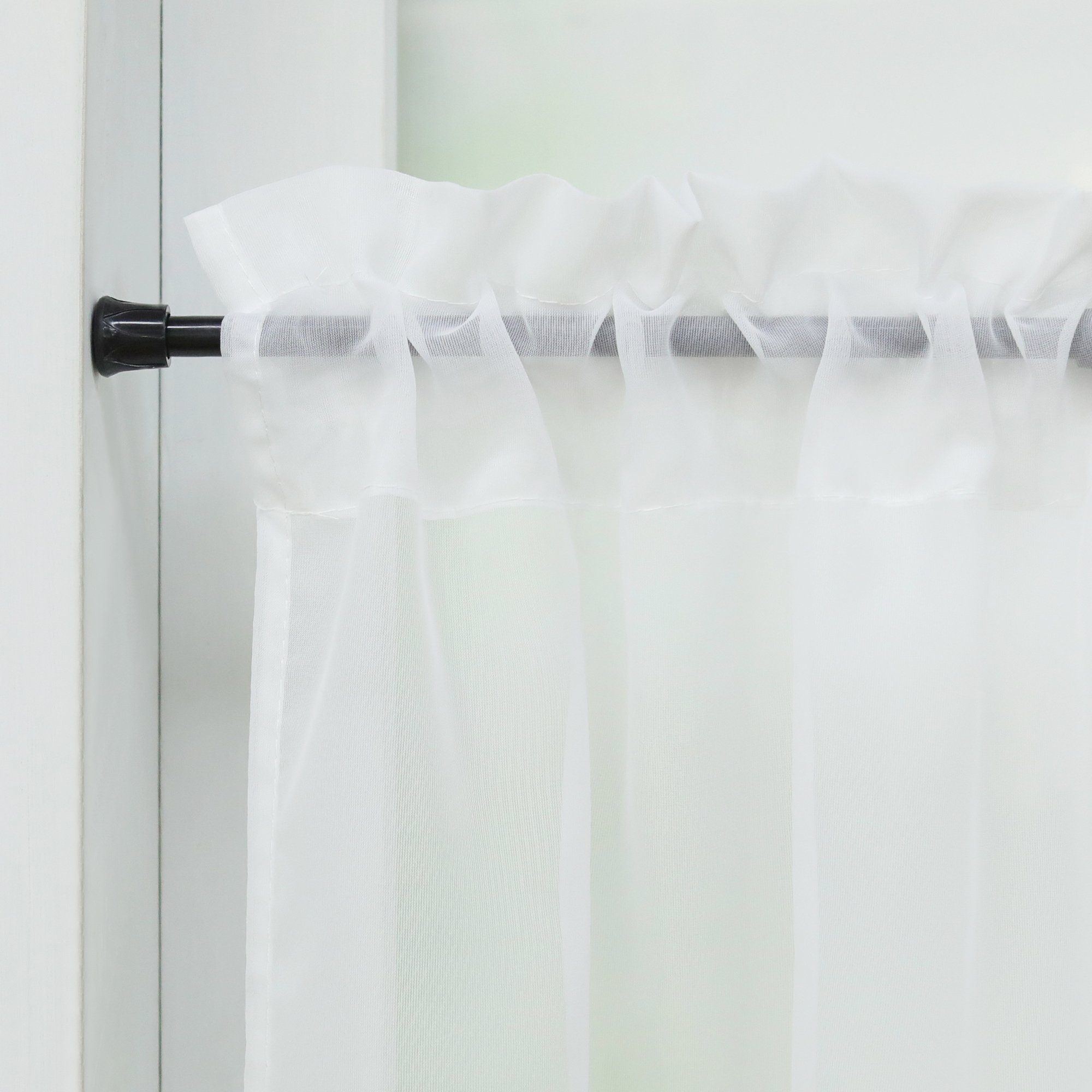 Joyswahl Scheibengardine (2 St), Stangendurchzug, transparent, Voile Kurzst günstig online kaufen