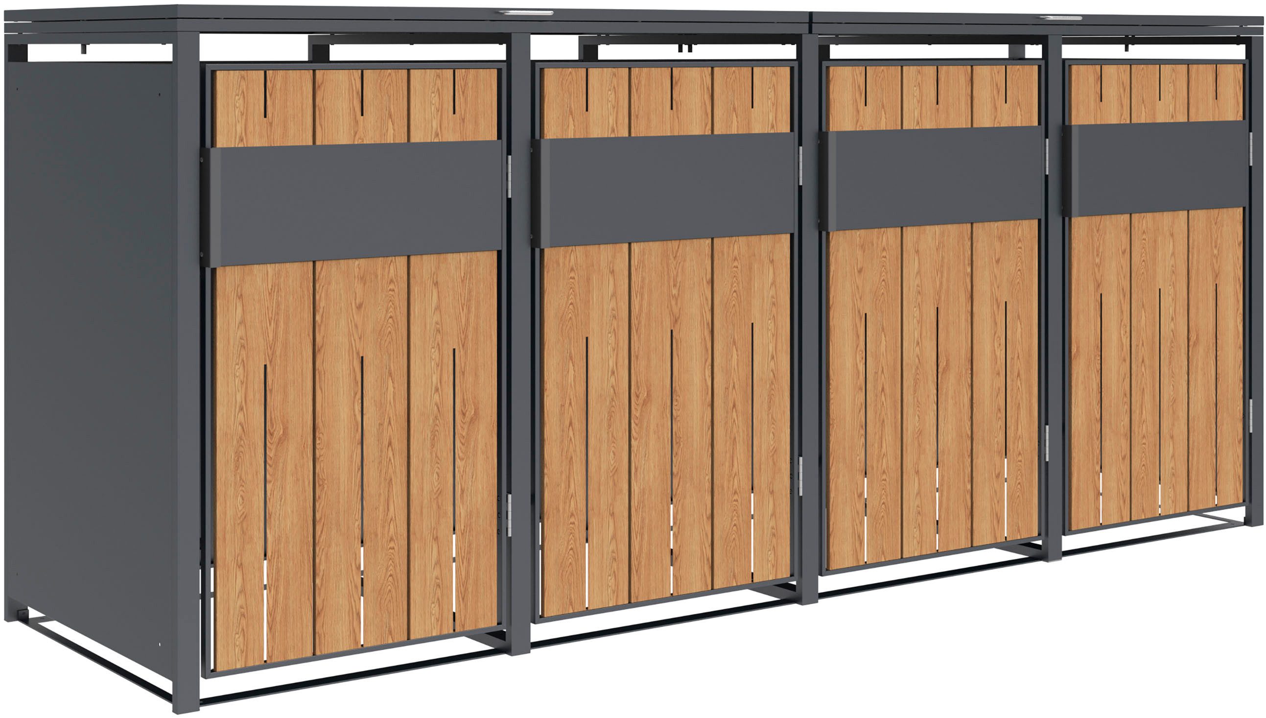 WESTMANN Mülltonnenbox Varius 4, BxTxH: 265x80x116 cm, für 4x240 L Mülltonnen