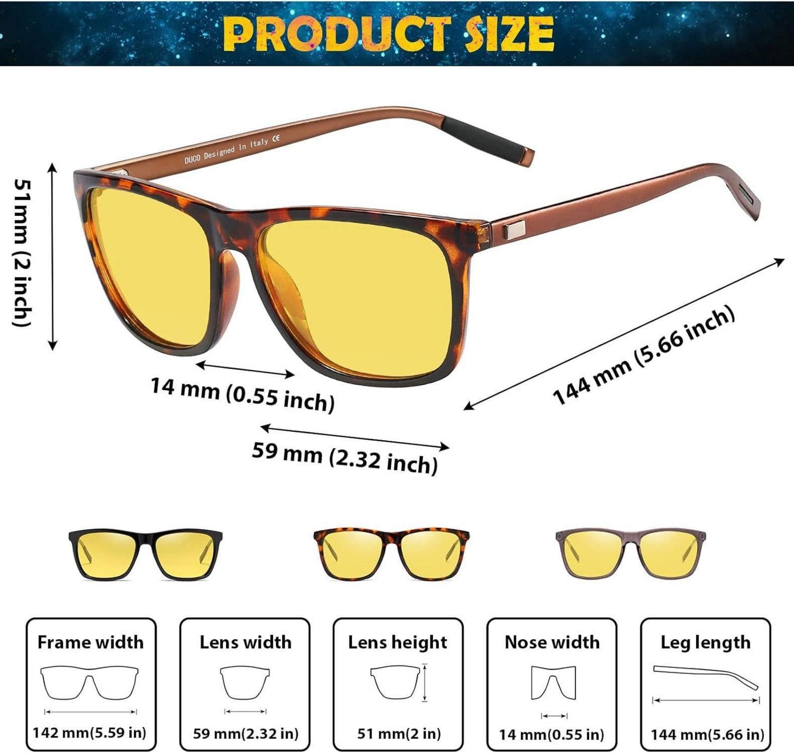 LuxusKollektion Sonnenbrille Nachtsichtbrille Polarisiert Gelb Autofahrer günstig online kaufen