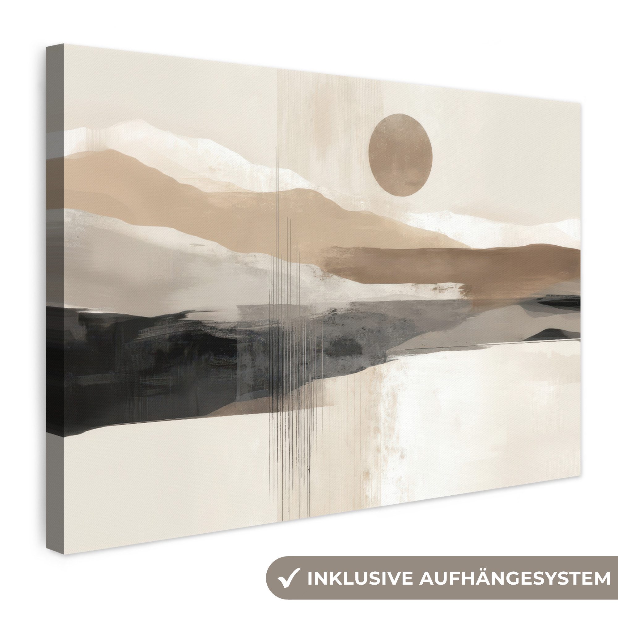 OneMillionCanvasses® Leinwandbild Minimalistisch - Landschaft - Dimension, Fotodruck (1 St), Leinwand Bilder Klein, Wand Dekoration Aesthetic 30x20 cm