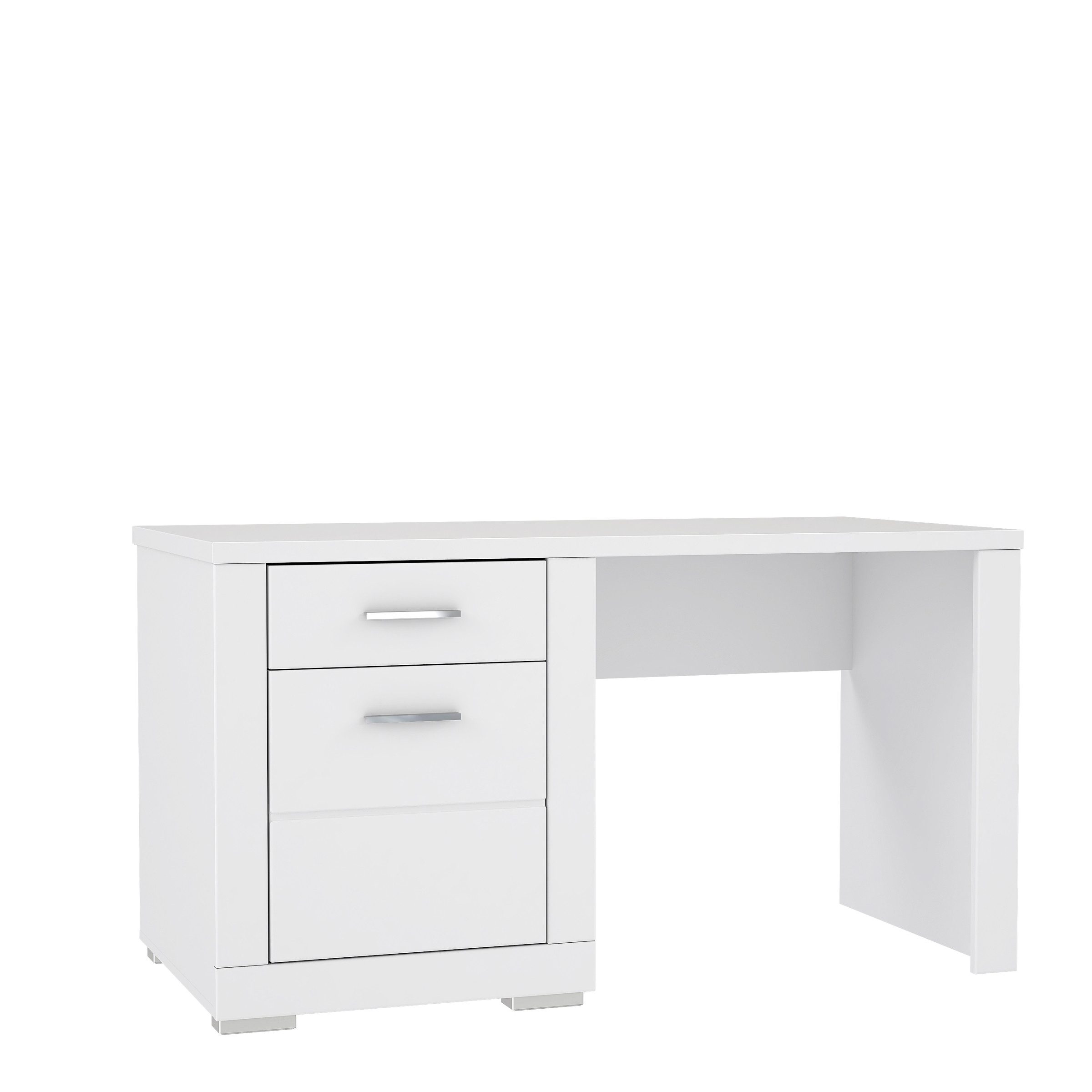 freiraum Schreibtisch SNOW, 1 Tür, 1 Schublade, in weiß - 138x75,9x67,4cm (BxHxT)