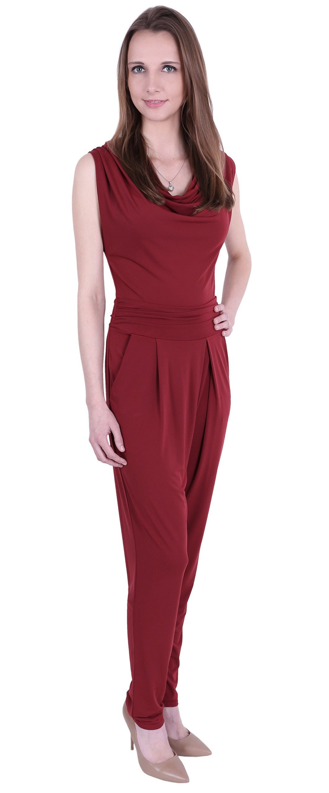 Sarcia.eu Culotte-Overall Dunkelroter Overall Frauenkostüm John Zack XL