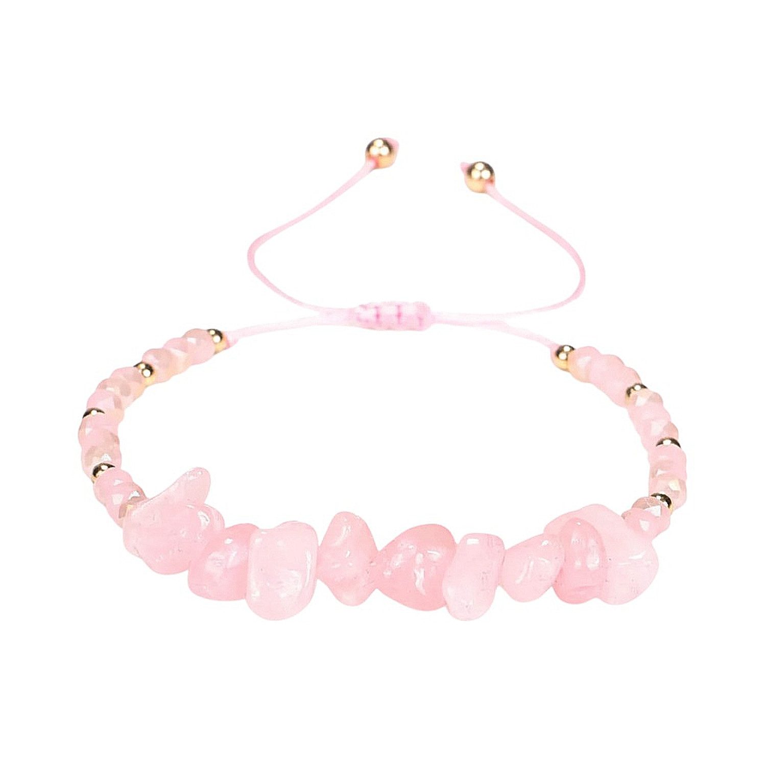 KARMA Armband Damen Naturstein verschiedene Farben Damenarmband (Rosa Grün Blau Schwarz Türkis Braun Lila Weiß, 1-tlg., Steinarmband Perlenarmband), dehnbar modern Armband Geschenk für Sie