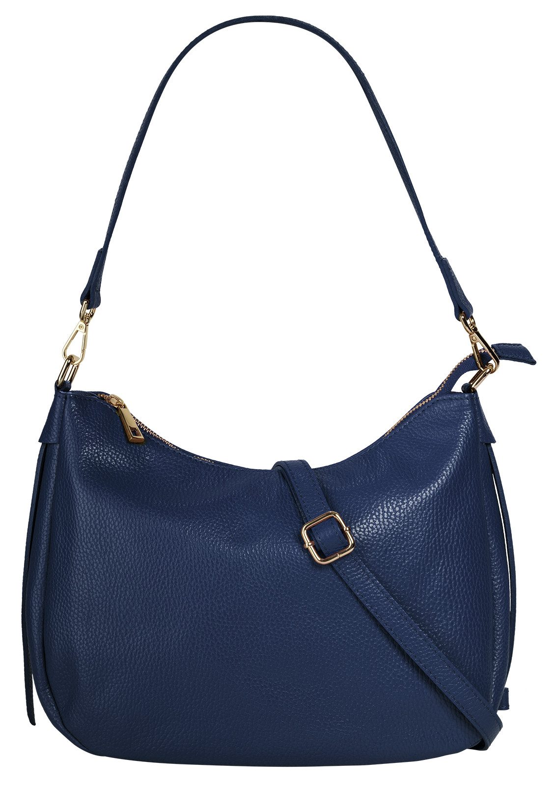 Cluty Umhängetasche, echt Leder, Made in Italy