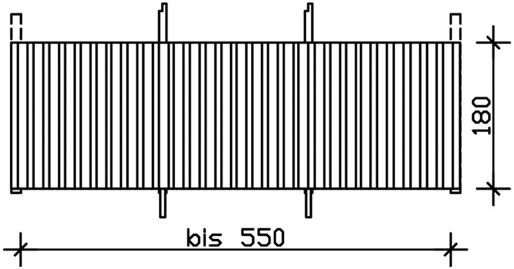 Thumbnail - Skanholz Carport-Rückwand, BxH:550x180 cm, aus Deckeschalung 20x120mm