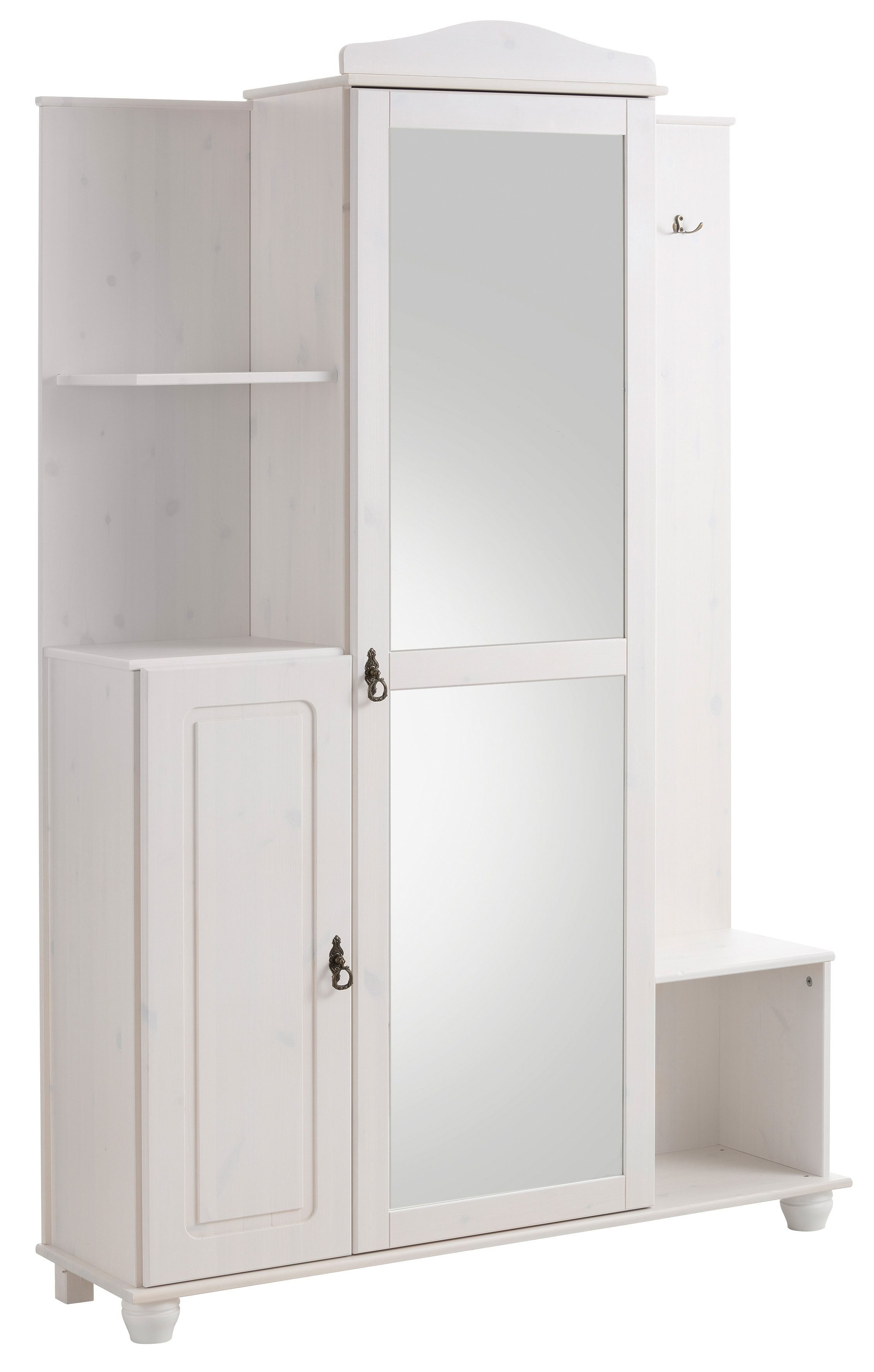 OTTO home Kompaktgarderobe Finca aus massivem Kiefernholz, mit vielen Stauraummöglichkeiten