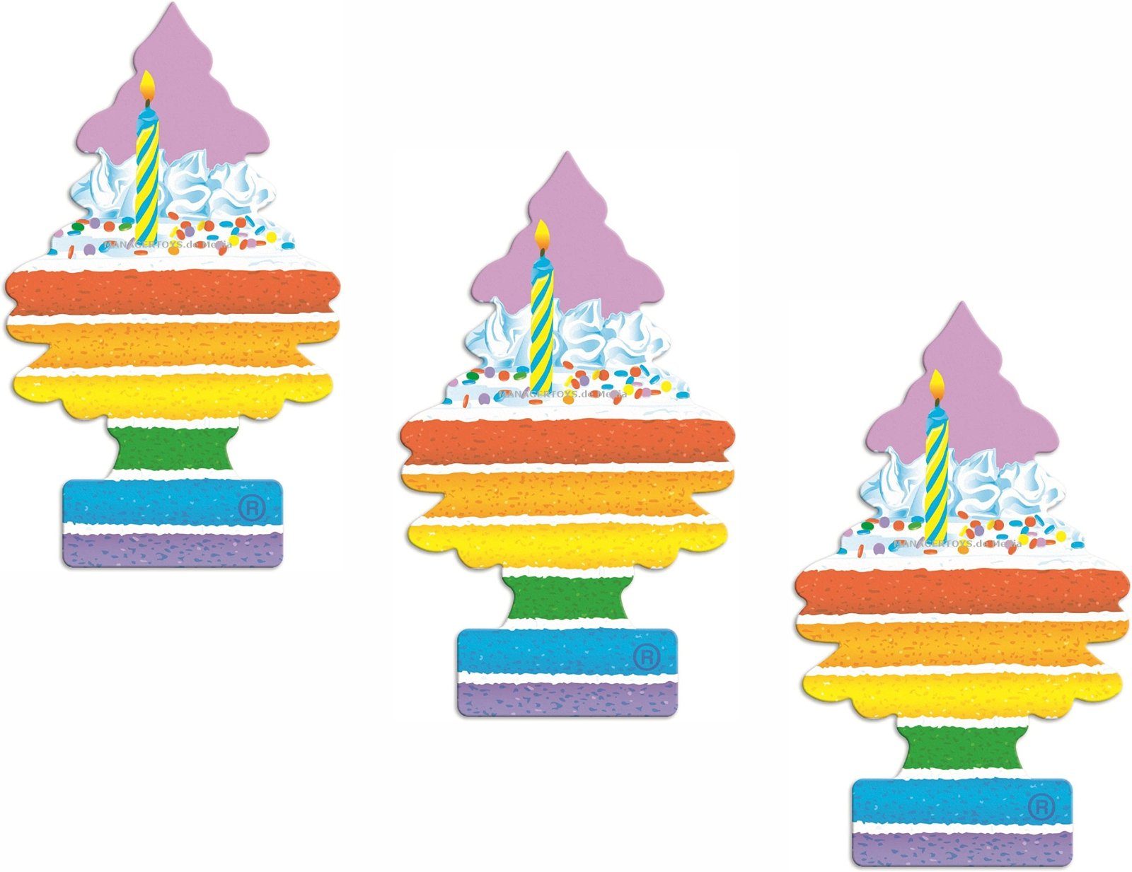 Set Hänge-Weihnachtsbaum Cake 3er Lufterfrischer 3 Wunderbaum Wunder-Baum Kuchen Duftbäumchen Celebrate