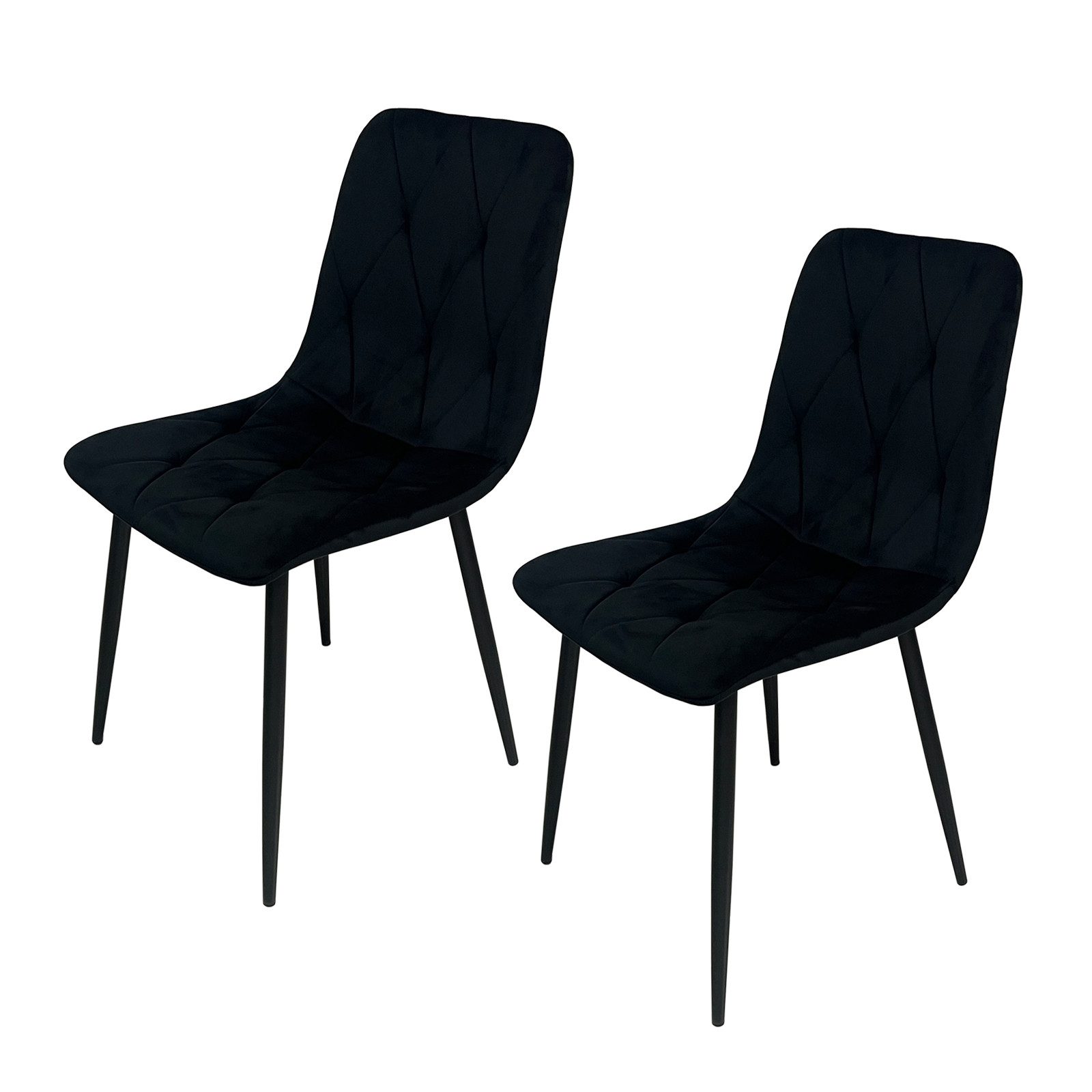 HTI-Living Esszimmerstuhl Stuhl Mesa Eco 2er-Set Velvet Schwarz (Stück, 2 S günstig online kaufen