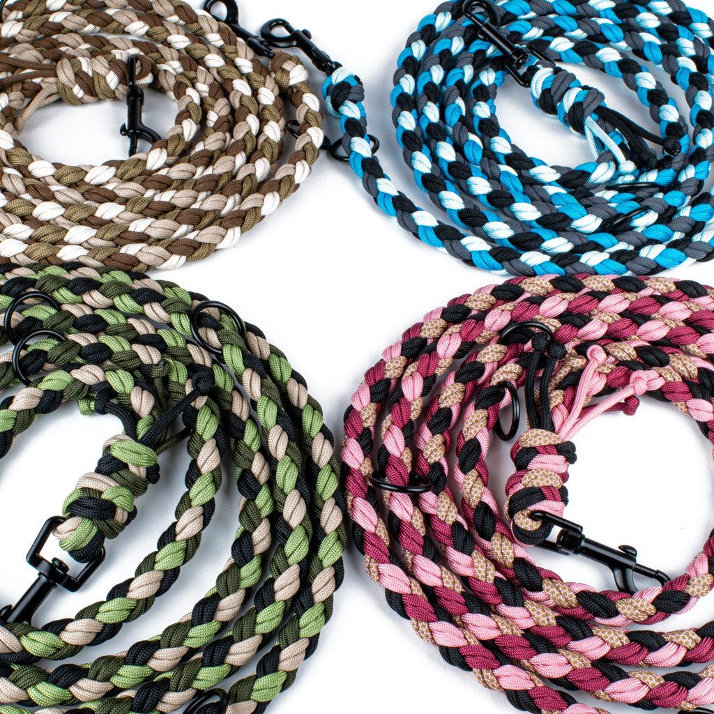 Tierluxe Hundeleine Natur, Paracord, Handgemacht
