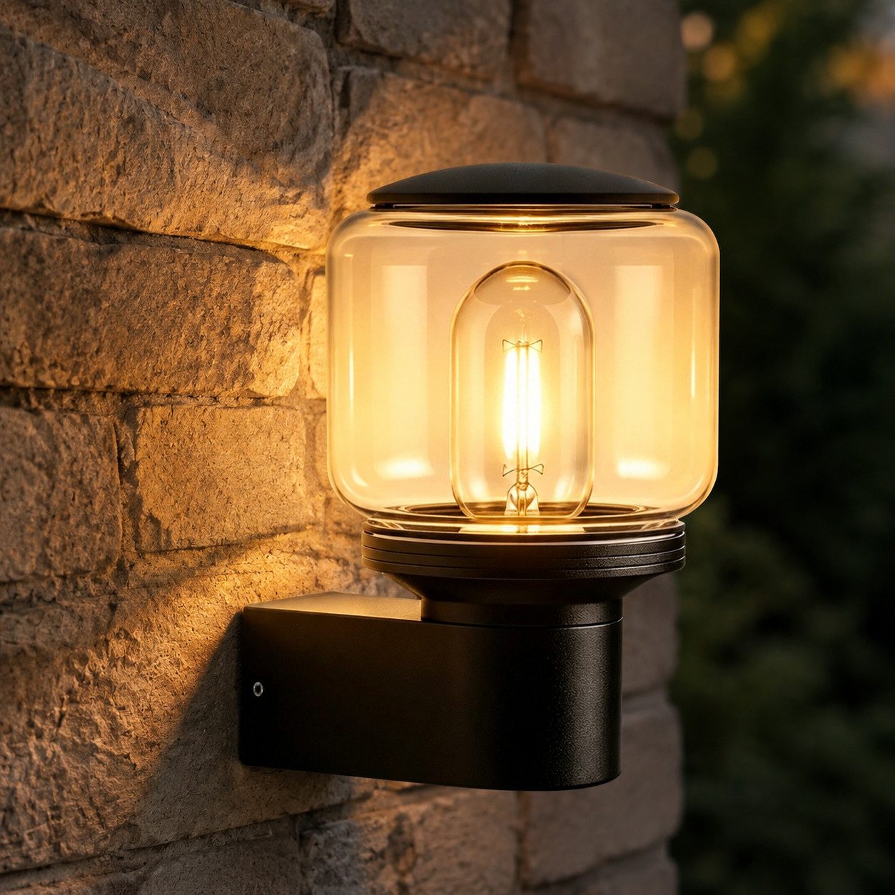 Nettlife Außen-Wandleuchte LED/E27 schwarz balkon landhaus Außen Wandlampe, ohne Leuchtmittel, für Hauswand Terrasse Balkon Eingangsbereich energiesparend langlebig
