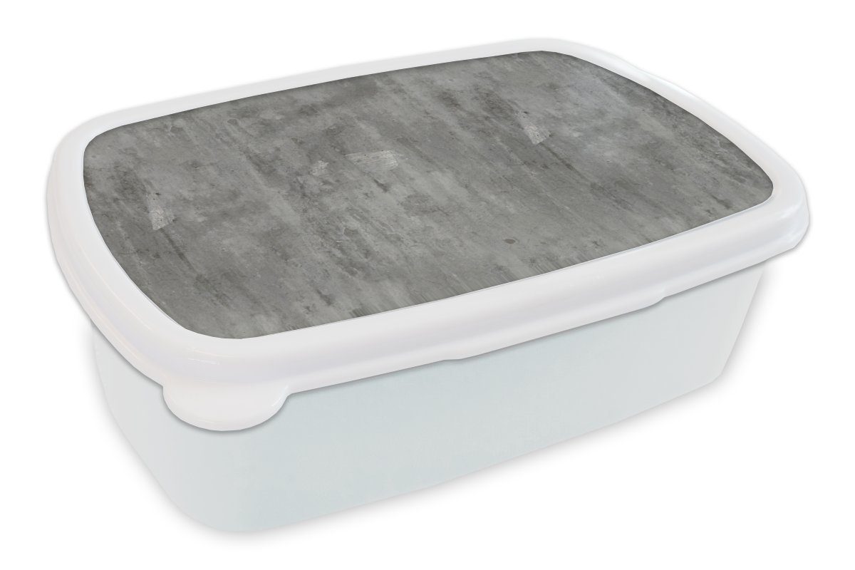 MuchoWow Lunchbox Rost - Beton - Muster, Kunststoff, (2-tlg), Brotbox für Kinder und Erwachsene, Brotdose, für Jungs und Mädchen weiß