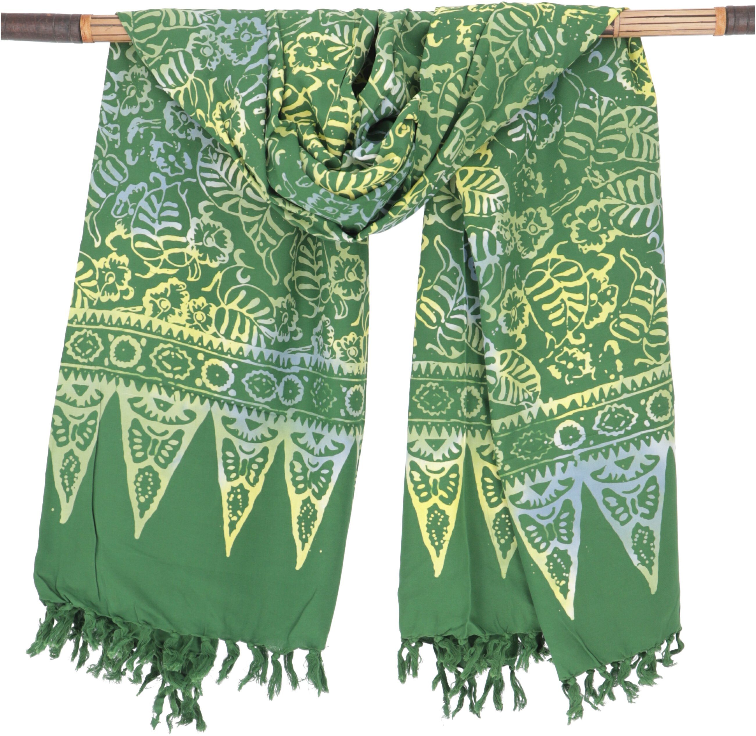 Batik Guru-Shop Wickelrock,.. Wandbehang, Design Sarong 39/grün Bali Sarong,