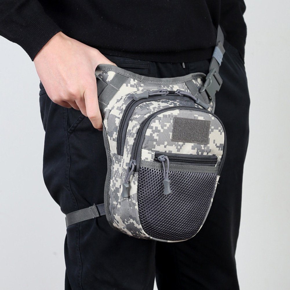 Blusmart Sporttasche Einfarbige/Camouflage-Gürteltasche Mit gray Netztasche, digital Wasserdichte