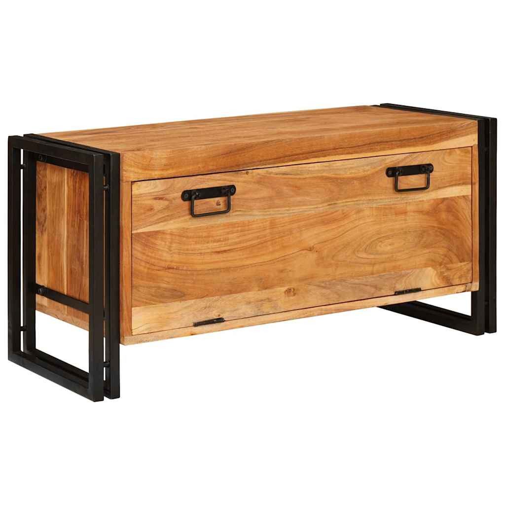 vidaXL Schuhregal Schuhschrank mit Regal Braun 90 x 38 x 45 cm Massivholz, 1-tlg.