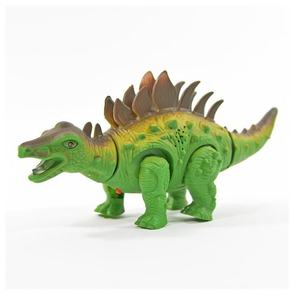& Dinosaurier x x Actionfigur Licht cm Stegosaurus Kögler Dunkelgrün 12,5 27,5 Laufender 9 Sound