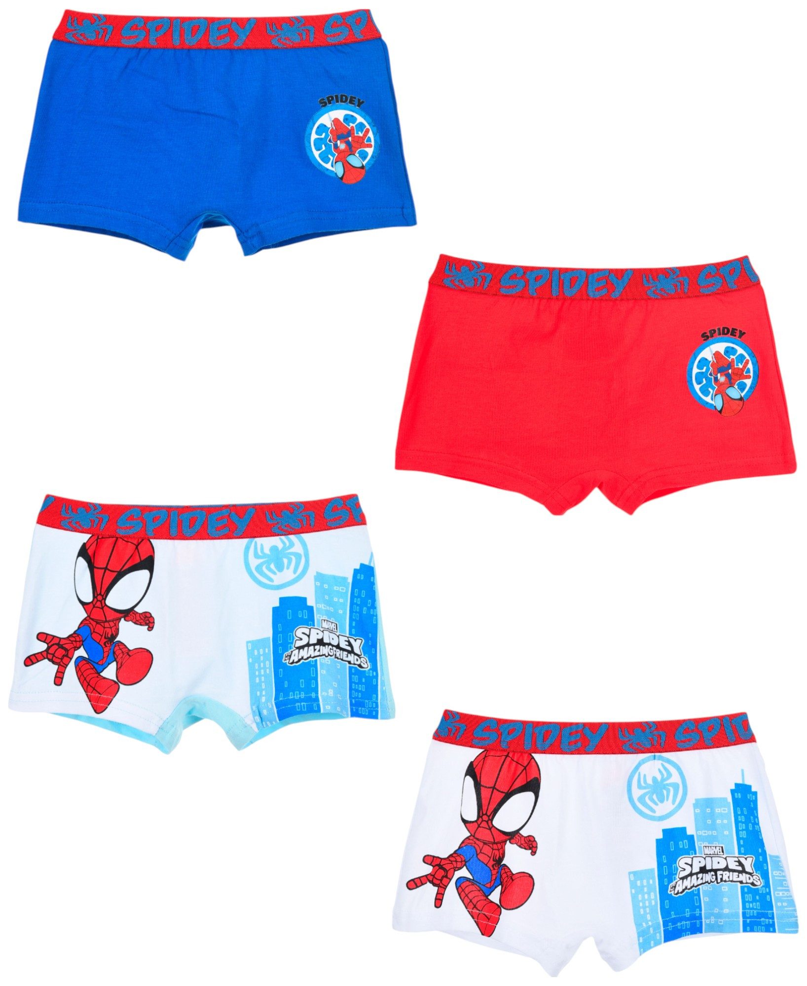 Spiderman Боксерские мужские трусы, боксерки Spidey - Marvel (4-St) Jungen Боксерские мужские трусы, боксерки Unterhose Gr. 92 - 110 cm