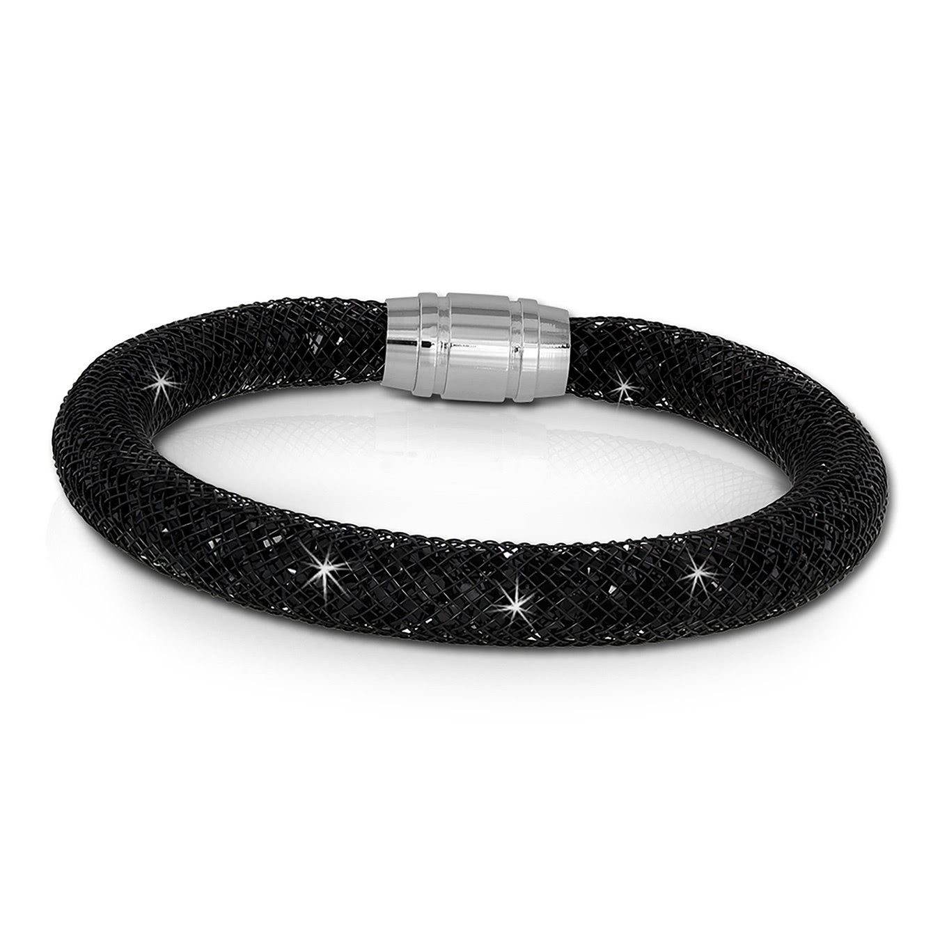 SilberDream Edelstahlarmband SilberDream Armband schwarz Arm-Schmuck (Armband), Damenarmband mit Edelstahl-Verschluss, Farbe: schwarz