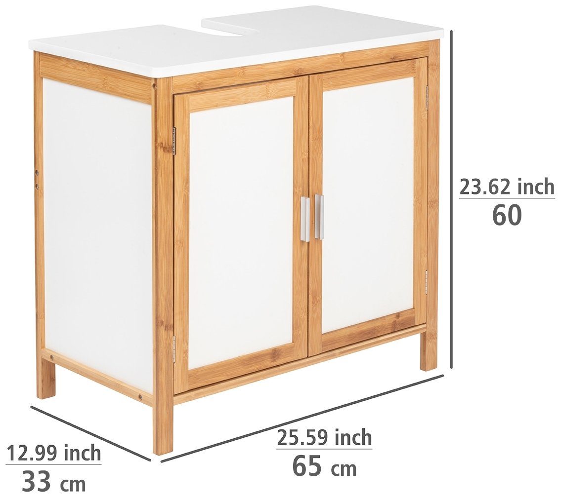 WENKO BxTxH: 65x33x60 Waschbeckenunterschrank cm Finja