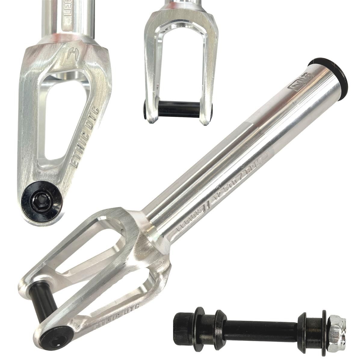 Stuntscooter Ethic DTC Legion V2 Stunt-Scooter Gabel 12STD SCS Silber