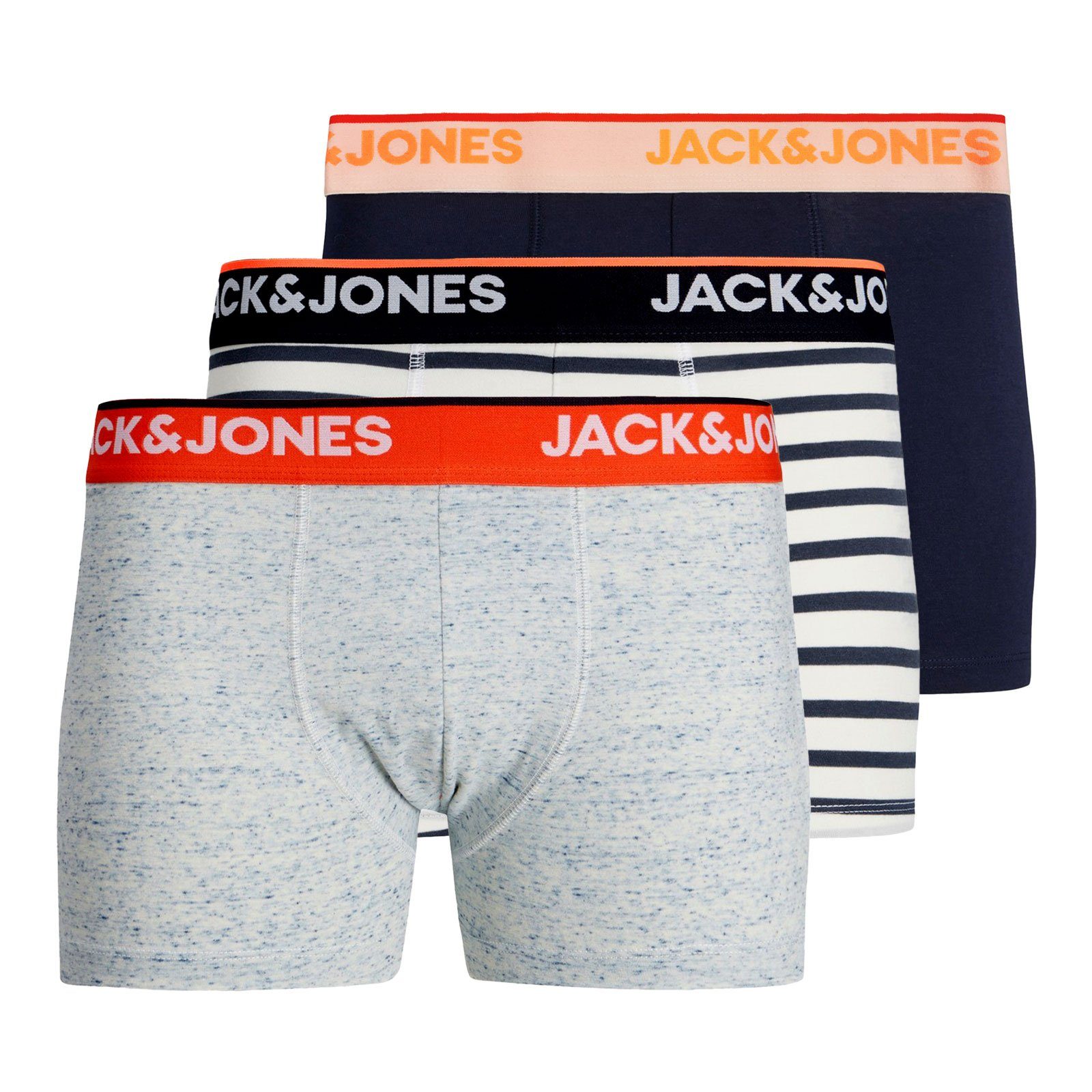Jack & Jones Trunk 3er Pack Dave Trunks (3-St) mit umlaufendem Markenschriftzug am Bund