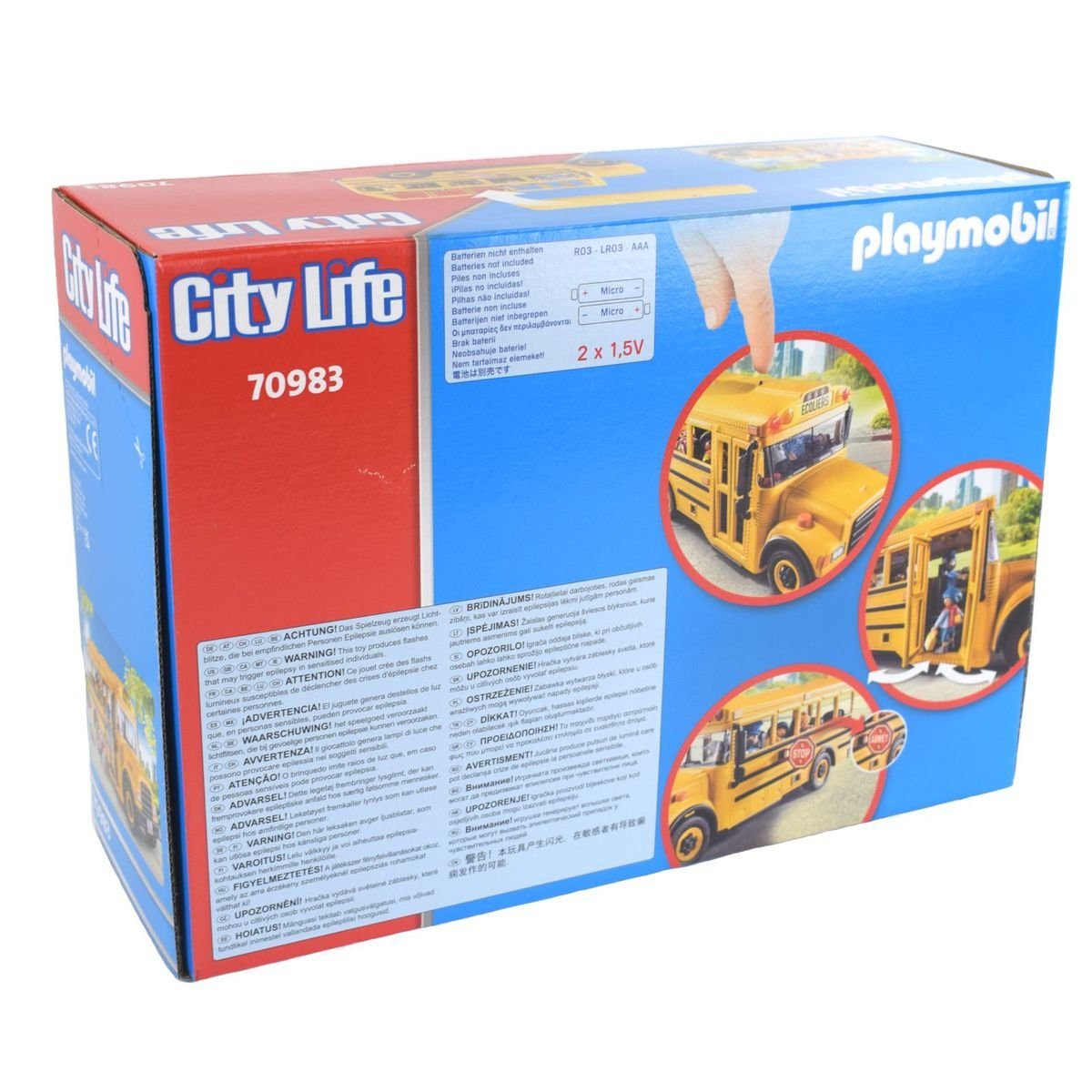 Playmobil® Playmobil 70983 City Life Schulbus mit Licht und Stoppschild Spi günstig online kaufen