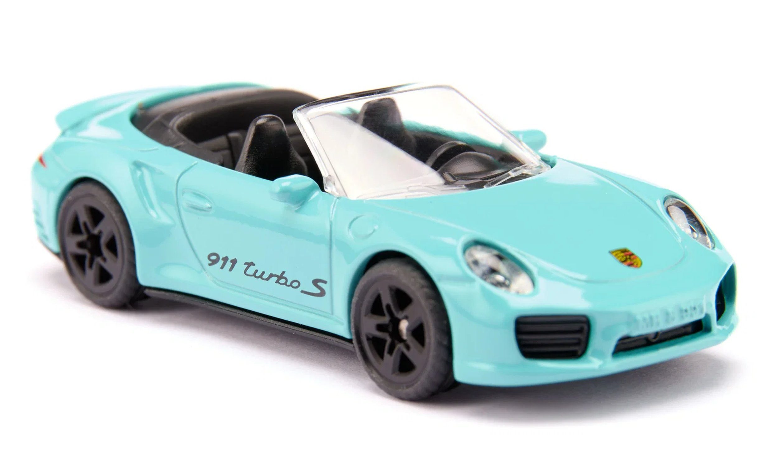 Siku Spielzeug-Auto Cabrio-Sportwagen mit gummierten Reifen, Metallkarosserie, Gummireifen, silberne Felgen