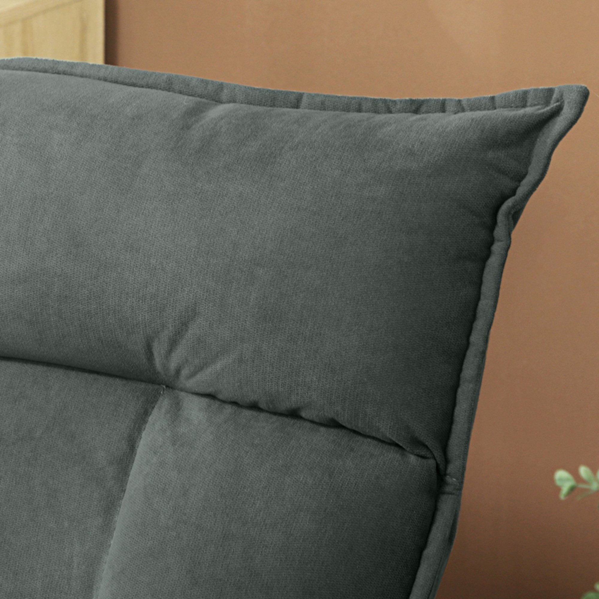 MC Star Relaxsessel Bodenstuhl 360° Drehbar Bodensessel mit 5-Fach Verstellbarer (Rückenlehne, Klappbares Bodensofa Meditationsstuhl Gepolstert Lazy Sofa für Wohnzimmer Gaming & Lesen Dunkelgrau)