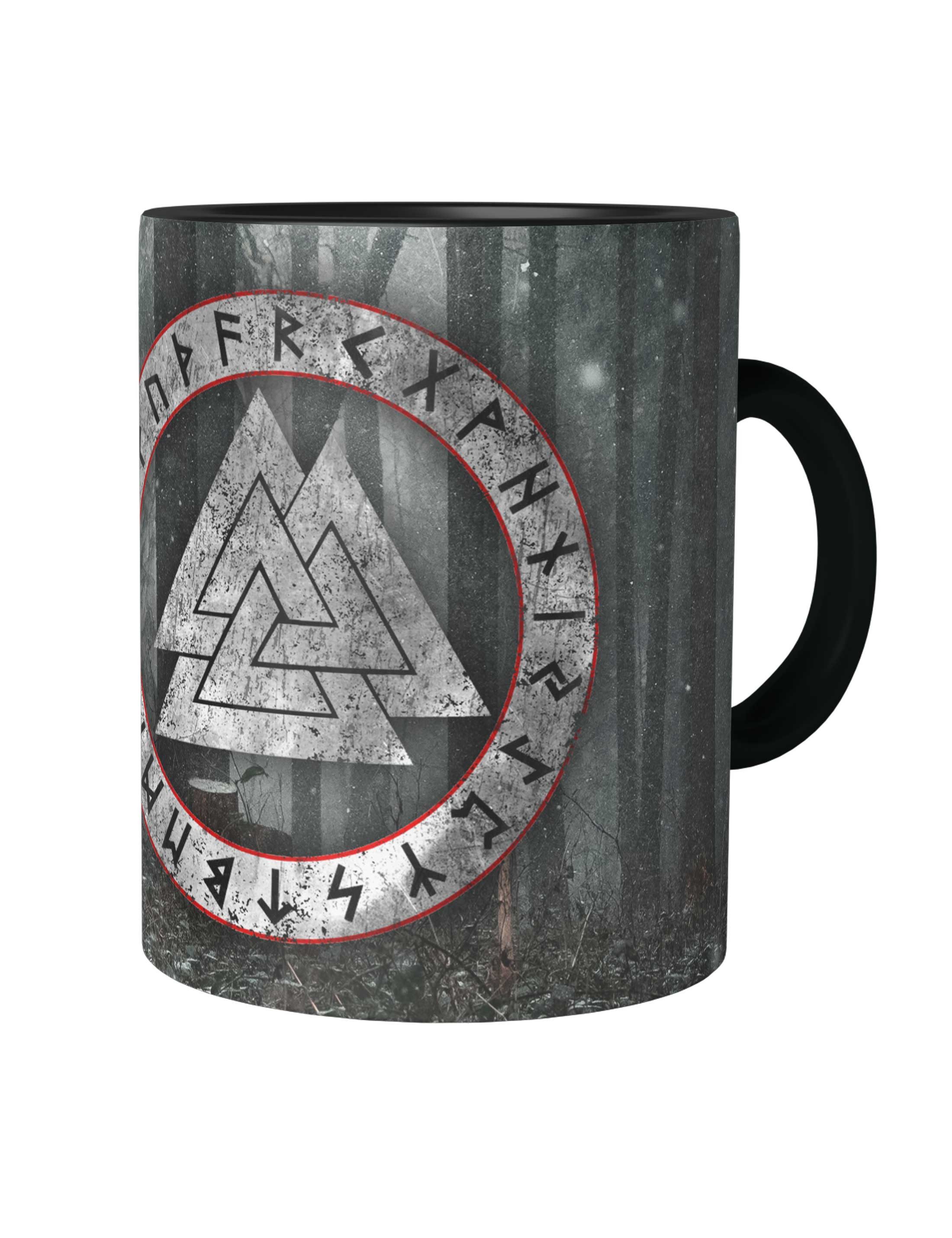 Urban Backwoods Tasse Viking Runes Kaffeetasse Wotansknoten Paganism Thor Heidentum Odin, 1-tlg., Keramik, Newpaganism Loki Midgard Wikinger