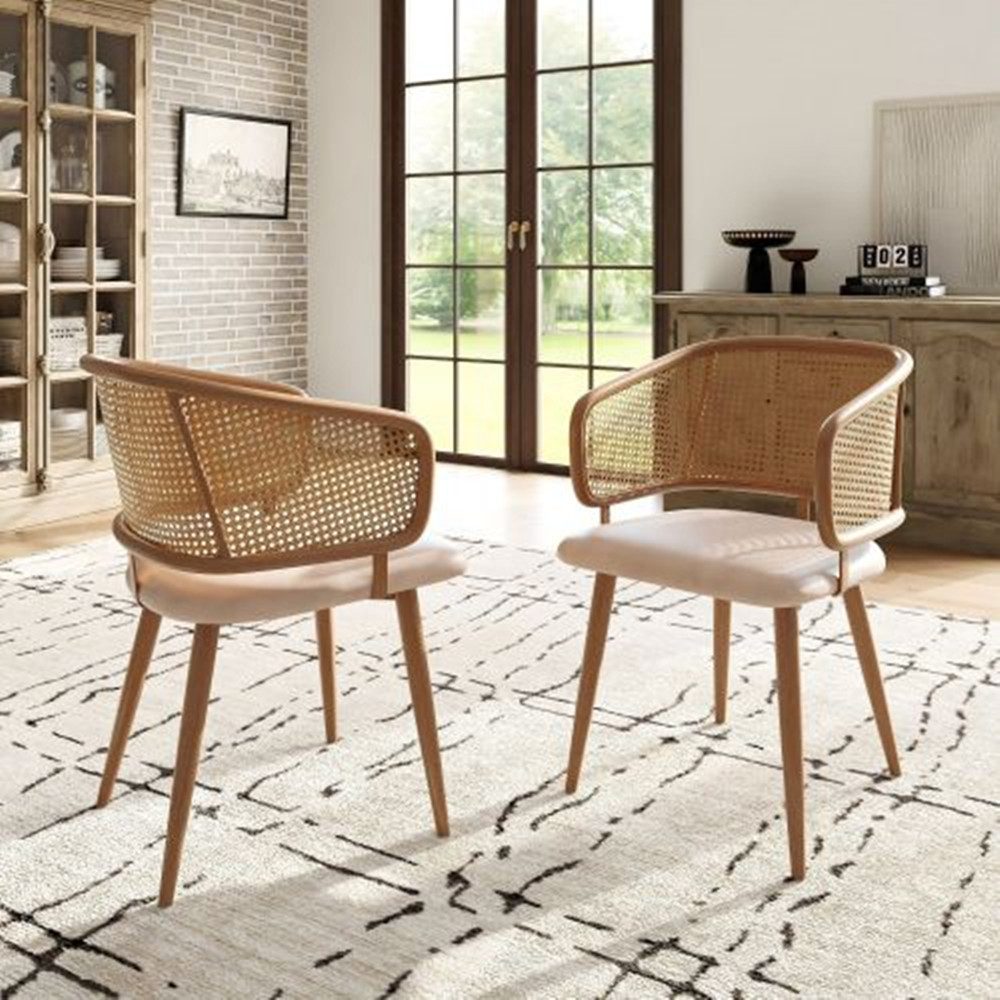 XDeer Esszimmerstuhl 2 Esszimmerstühle mit Rückenlehne, günstig online kaufen