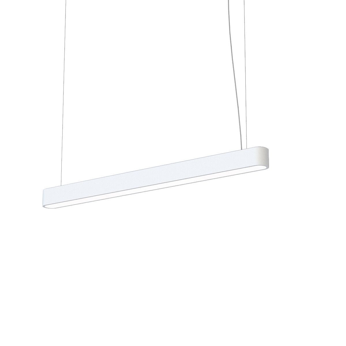 Licht-Erlebnisse Pendelleuchte SOFT, Warmweiß, Aluminium H: max. 150 cm Weiß länglich 3000 K warmweißes Licht Modern