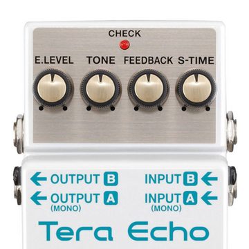 Boss by Roland E-Gitarre TE-2 Tera Echo Delay Pedal Effektgerät, Bundle, Mit Kabel