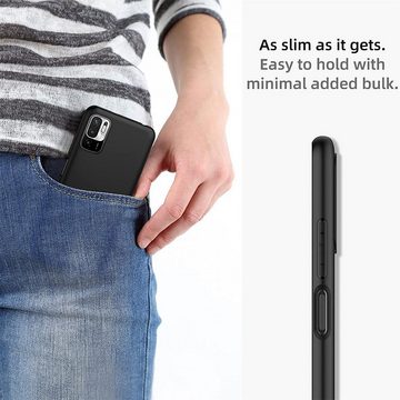CoolGadget Handyhülle Black Series Handy Hülle für Xiaomi Redmi Note 10 5G 6,5 Zoll, Edle Silikon Schlicht Robust Schutzhülle für Redmi Note 10 5G Hülle
