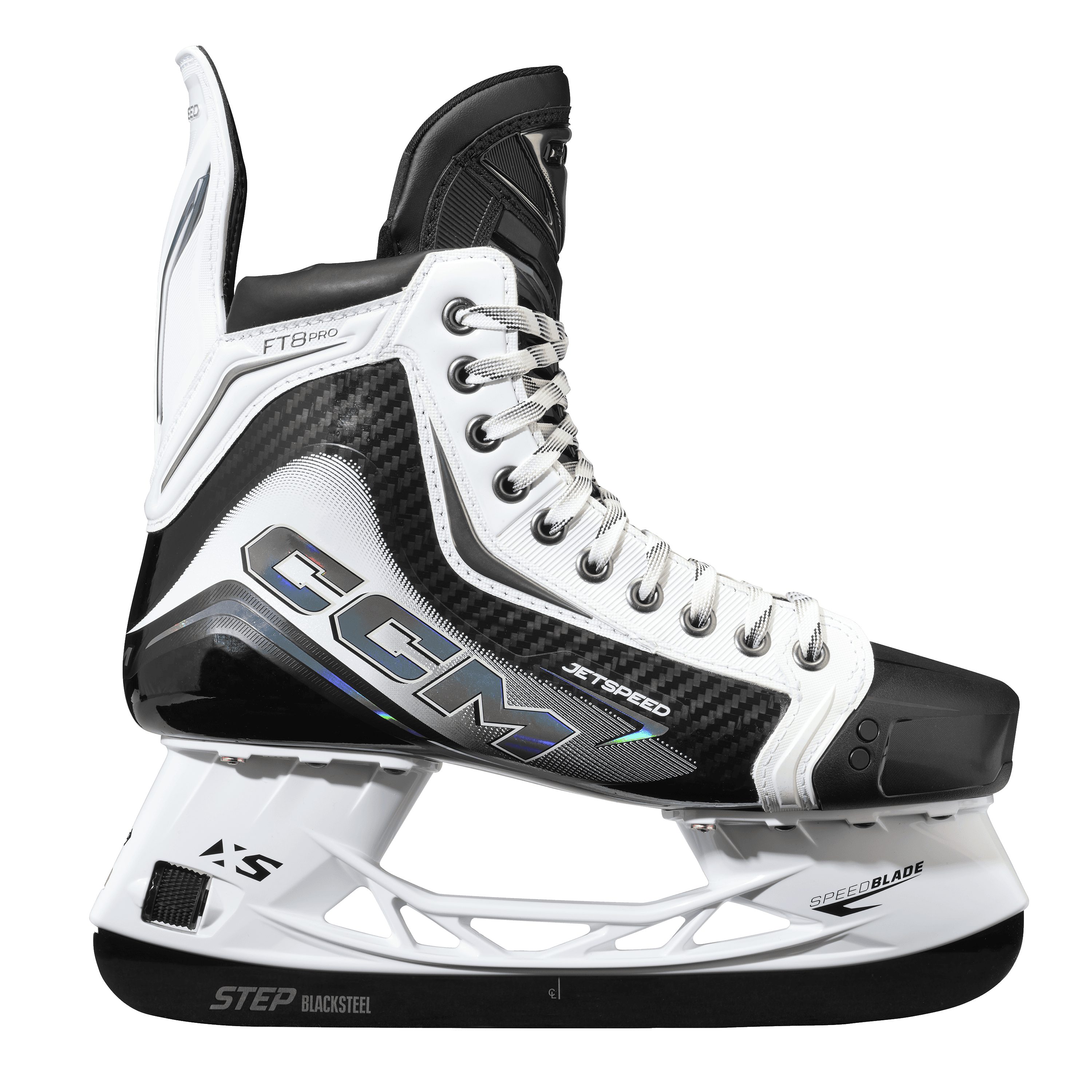 CCM Schlittschuhe Schlittschuhe CCM JETSPEED FT8 PRO WHITE Senior
