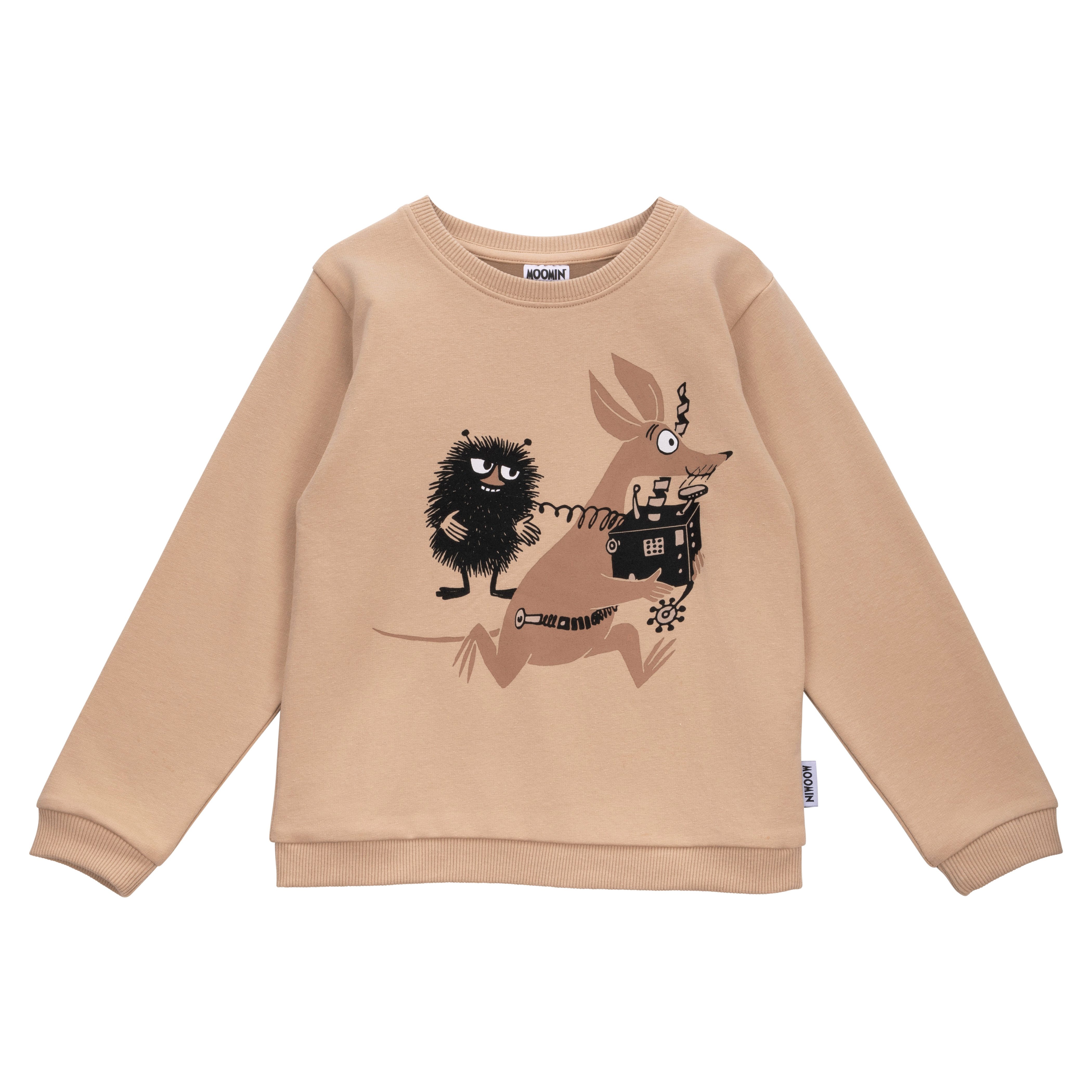 Moomin by Martinex Sweatshirt Martinex Moomin Sweatshirt braun mit Handwerker Sniff und Stinky