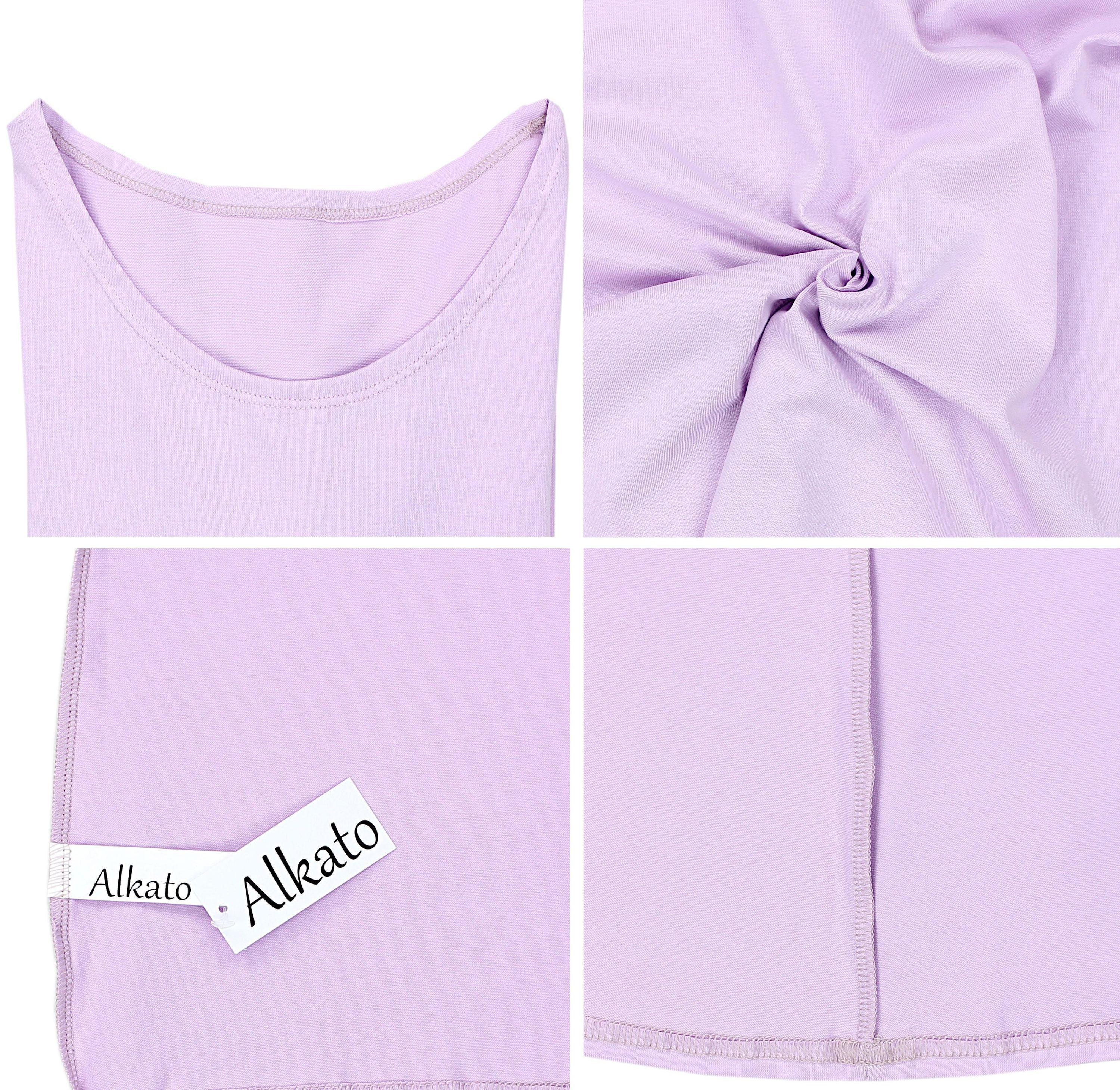 Alkato Longshirt Alkato Damen Shirt 3/4 Arm mit Rundhals