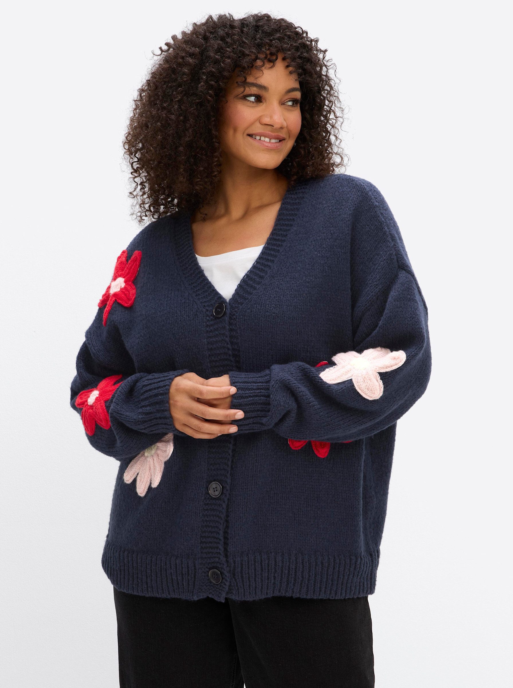 sheego by Joe Browns Strickjacke Strickjacke Langarm Feinstrick