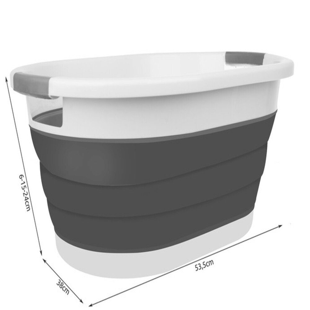 Ruhhy Wäschebox Wäscheschüssel Wäschekorb (Spar-Set, 1 St., platzsparend faltbar), 25l Silikon zusammenklappbarer – Bild 5 von 5