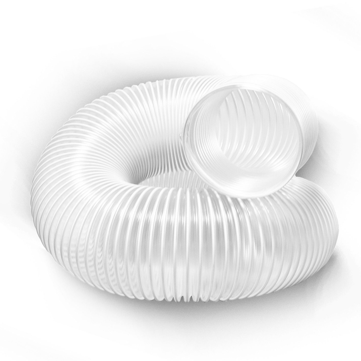 BAMATO Absauganlage - Absaugschlauch 120mm mit 2,5 Meter Späneschlauch Flexschlauch, (1-tlg), Spiralschlauch, flexibel, transparent