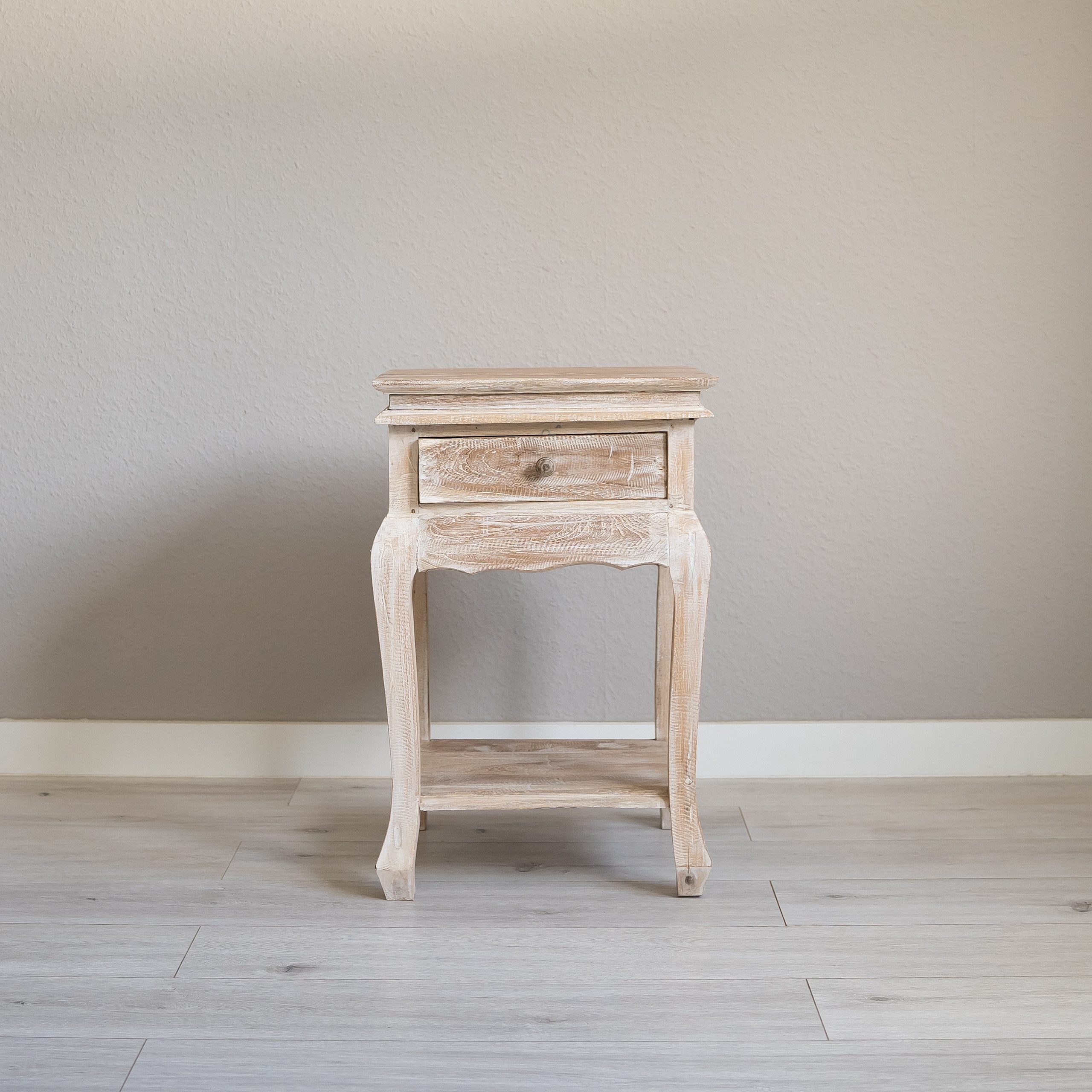 livasia Nachttisch livasia Bali Nachttisch mit Schublade, Teakholz 40x40x60cm