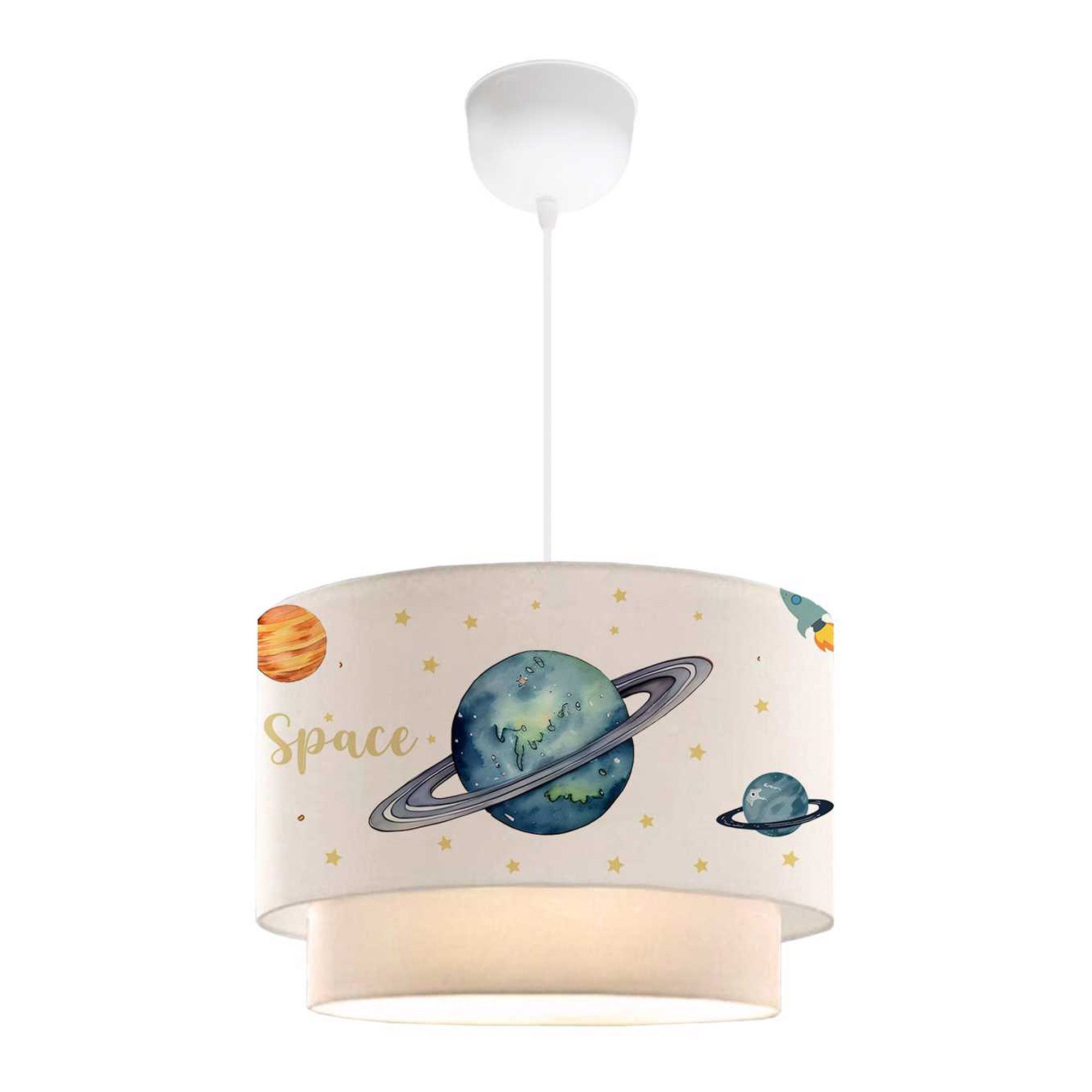 lux.pro Pendelleuchte, ohne Leuchtmittel, Kinder-Hängeleuchte »Lurgan« höhenverstellbar Planeten
