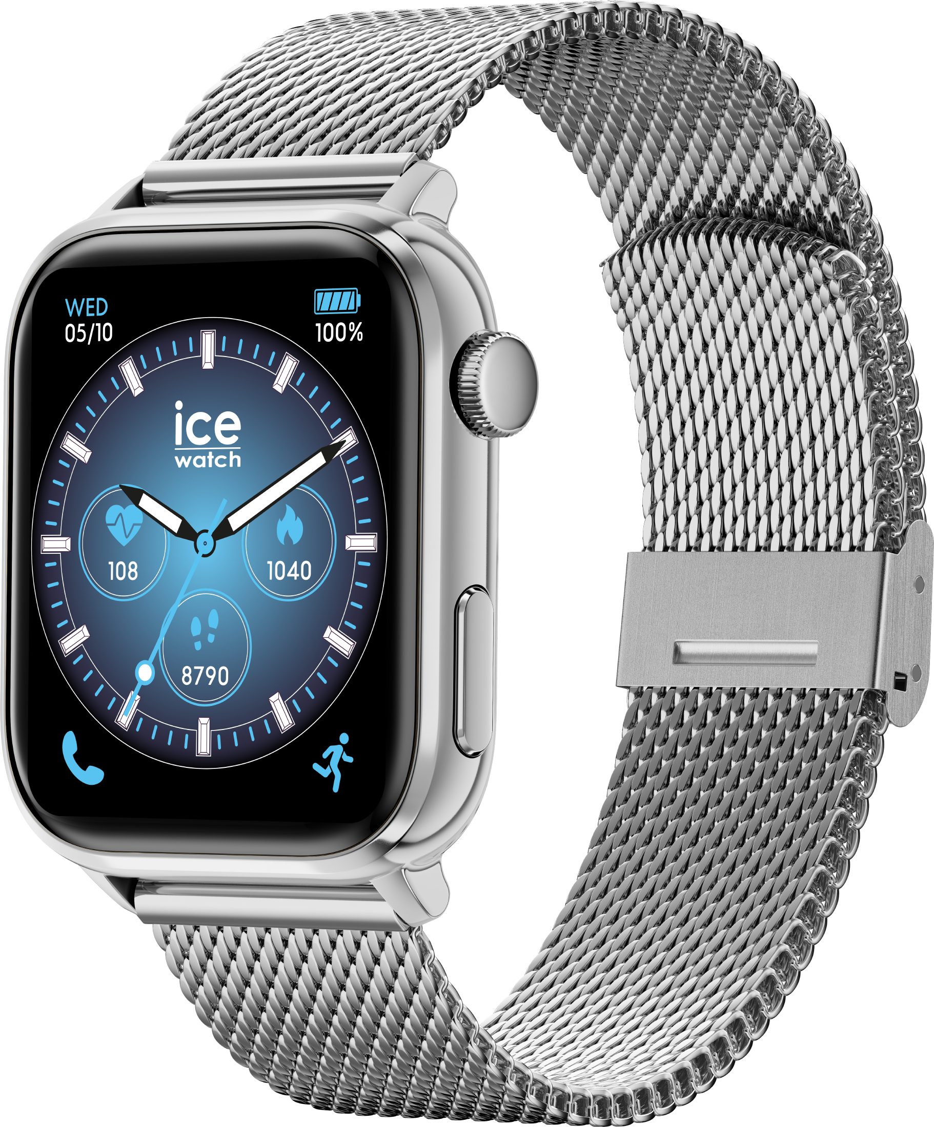ice-watch Smartwatch, Armbanduhr,Damenuhr,Herrenuhr,Edelstahlarmband,Bluetooth,digital