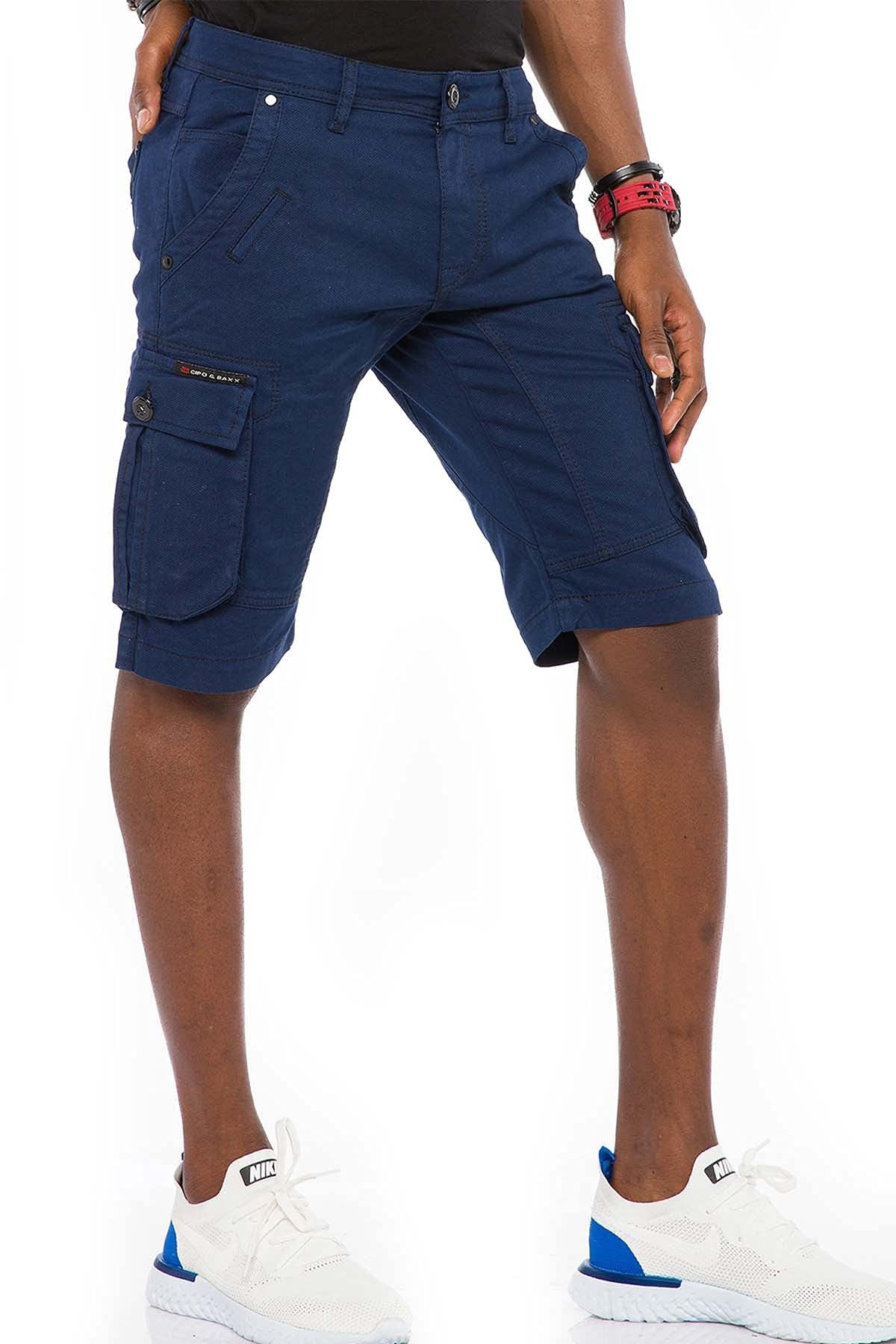 Bermudas Cipo & Baxx Herren Cargo Bermuda Shorts CK188