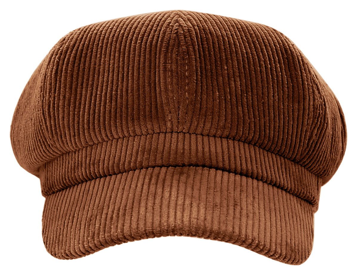 dy_mode Ballonmütze Damen Cordmütze / Ballonmütze mit Schirm Herbst-Winter günstig online kaufen